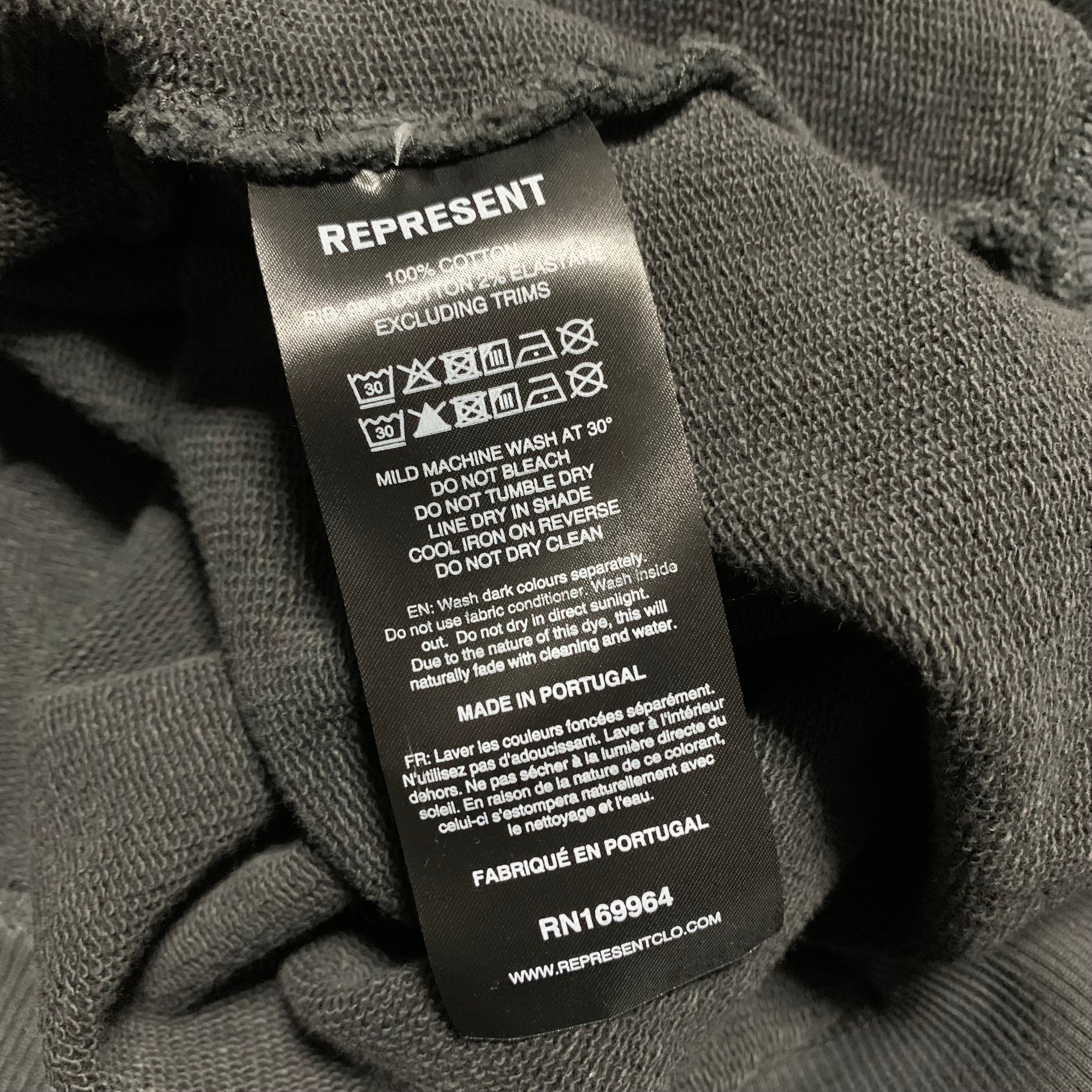 Represent Small Property Of End Stained Black Hoodie (RRP £180)