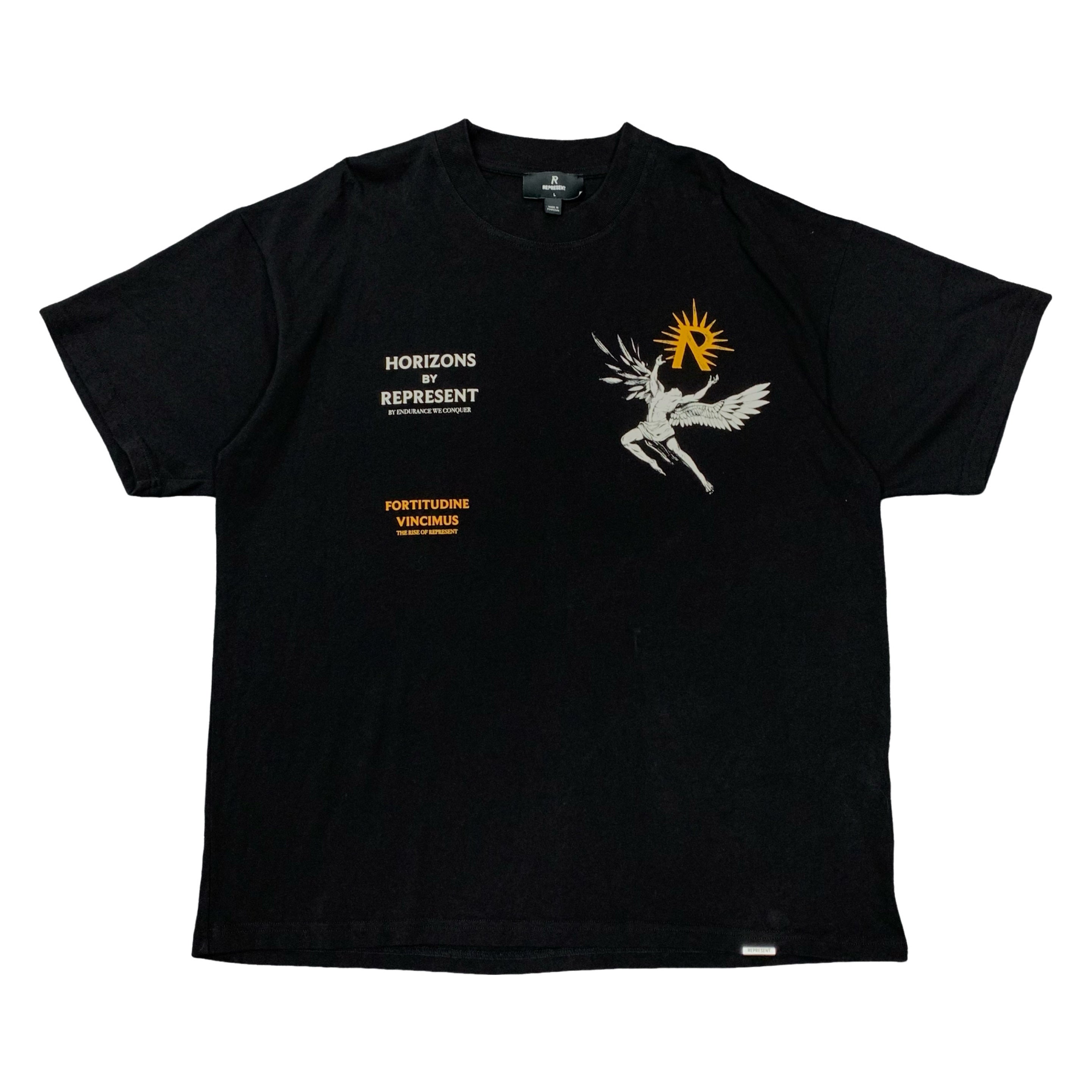 Represent Large Tee Icarus Jet Black T-Shirt
