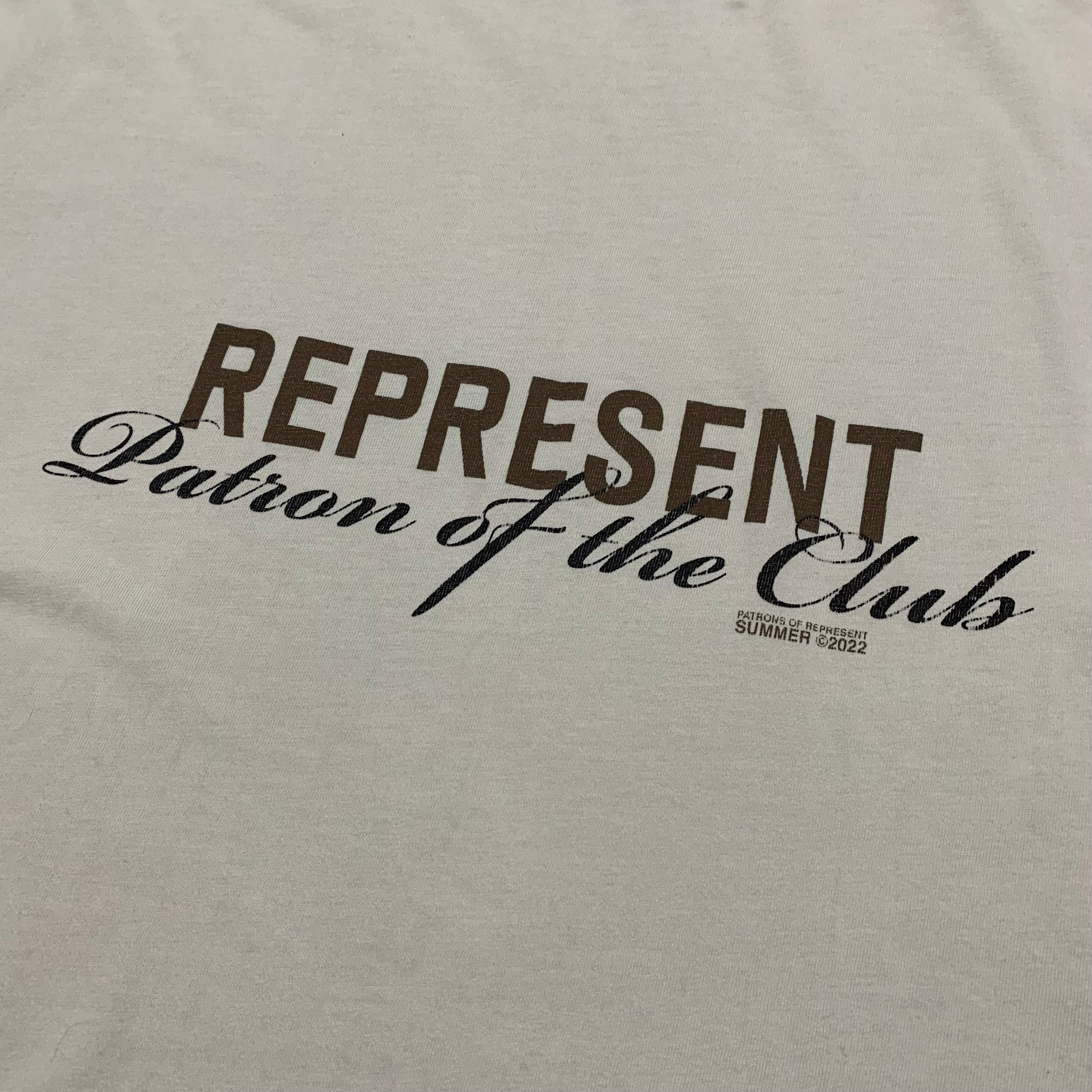 Represent Large Patron Of The Club Cream White Tee 2022