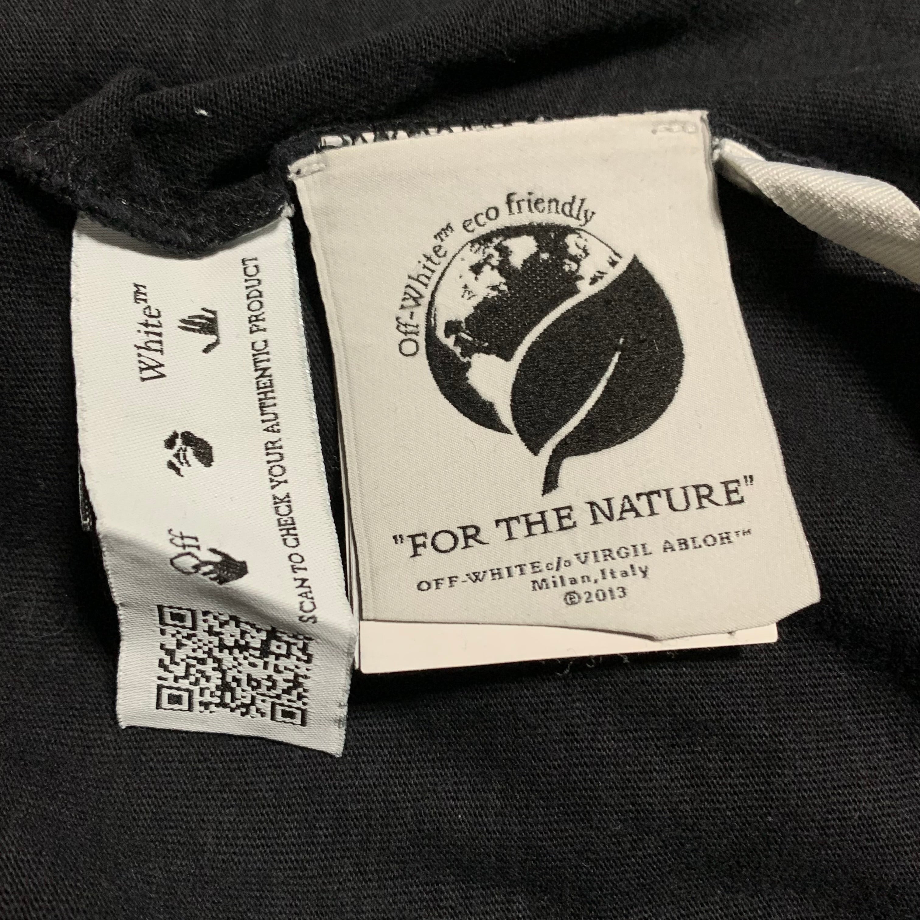 Off White Medium Tornado Arrows Black Tee Virgil Abloh