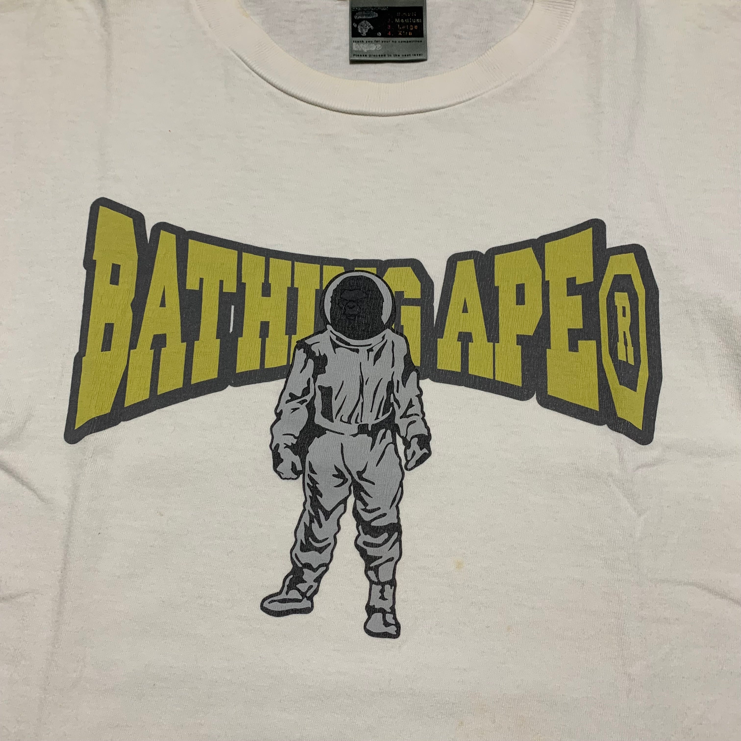 Bape Medium Astronaut Space Bathing Ape White Tee Vintage Rare