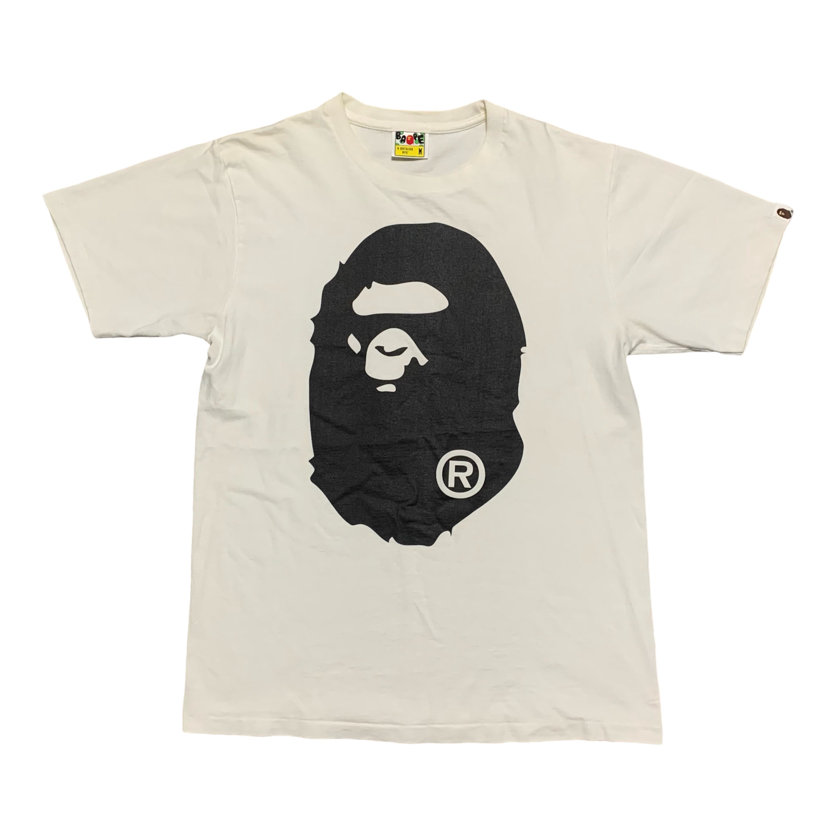 Bape Medium Big Ape Head White Tee A Bathing Ape