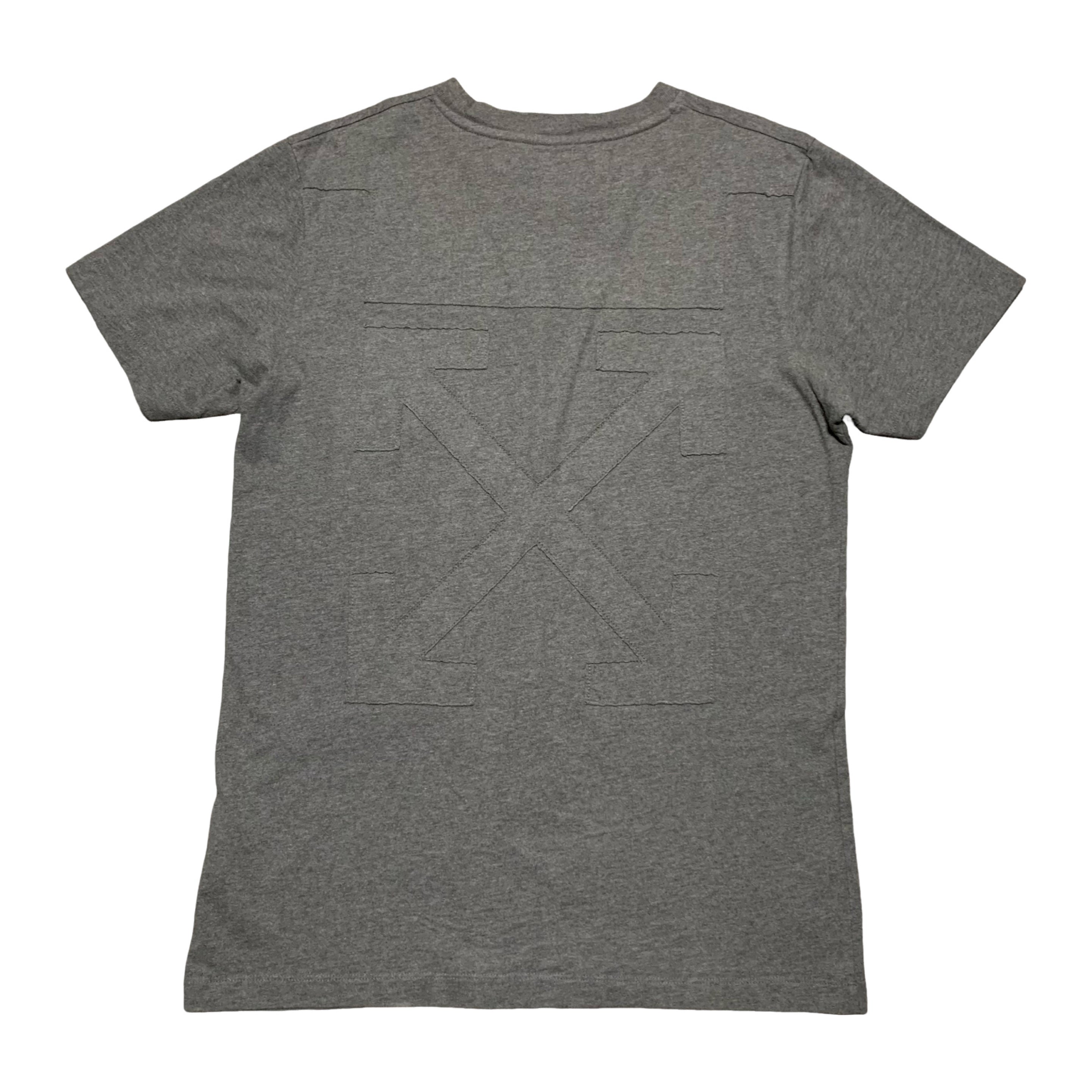 Off White Medium Arrows Graphic Grey Tee Virgil Abloh