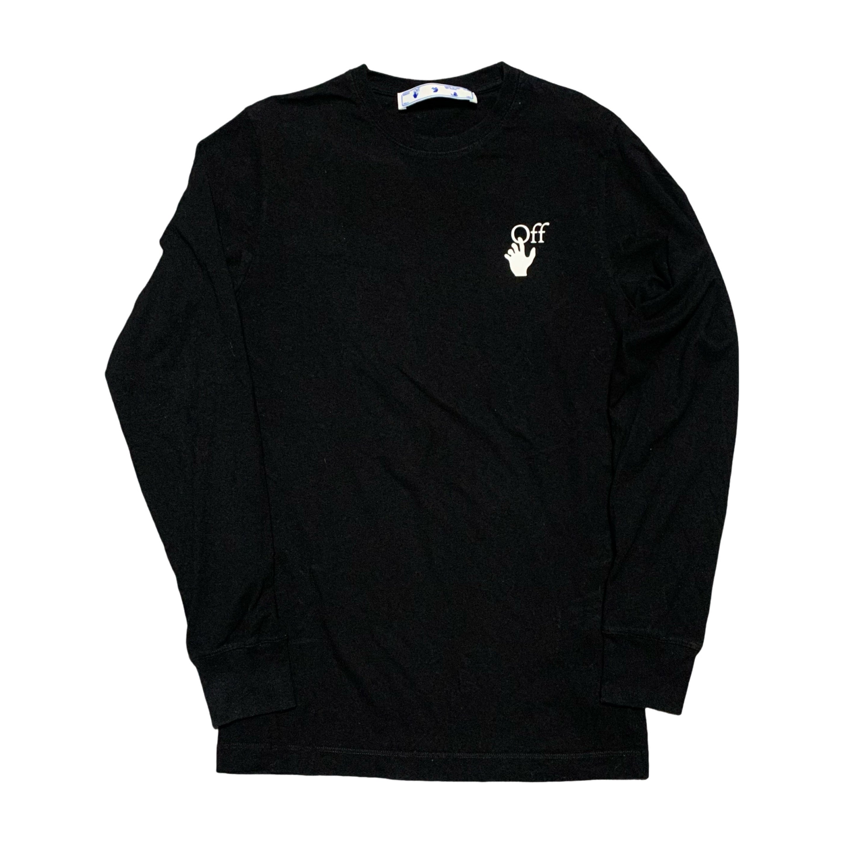 Off White Small Degrade Arrows Black Long Sleeve Tee Virgil Abloh