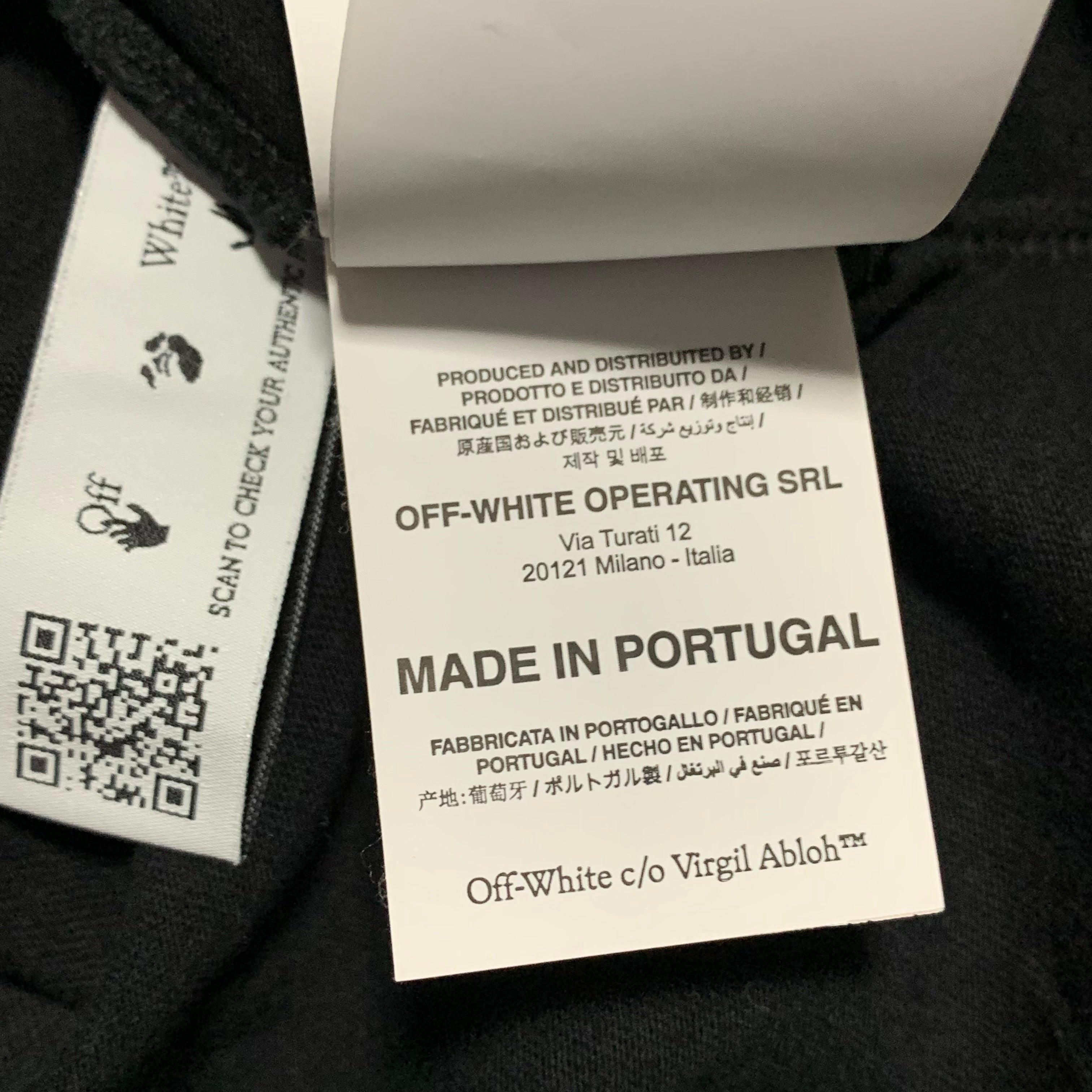 Off White Medium Black Diag Graphic Tee Virgil Abloh