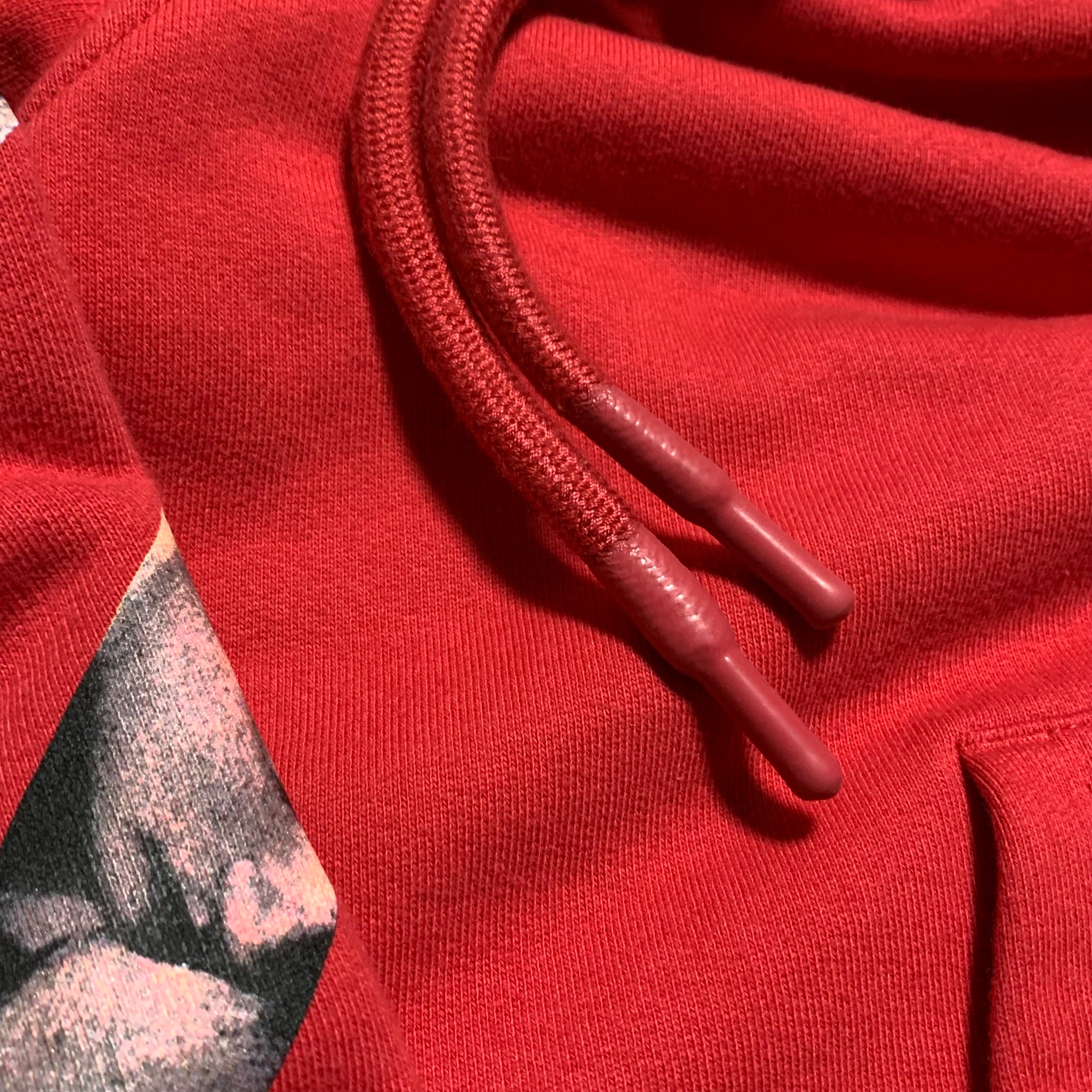 Off White Small Caravaggio Arrows Red Hoodie Virgil Abloh