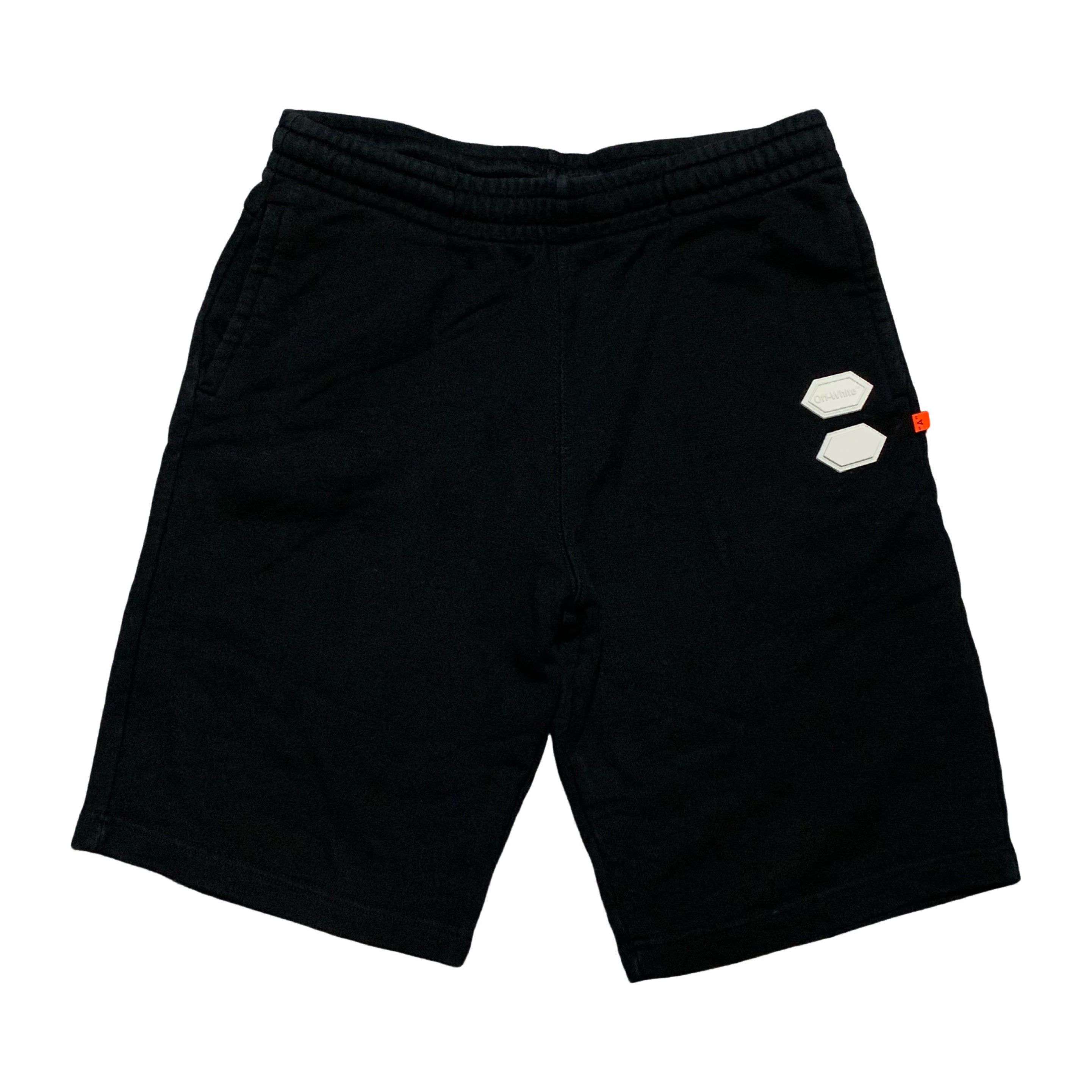 Off White Medium Shorts Graphic Black Jogger Bottoms Virgil Abloh