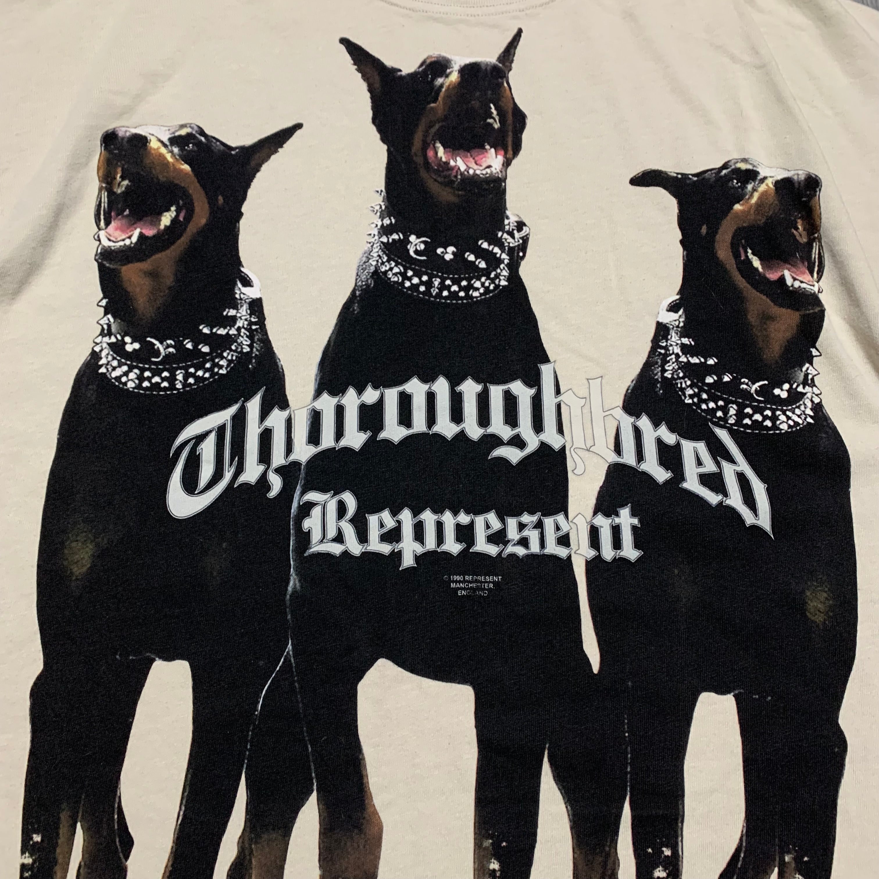 Represent Medium Thoroughbred Dog Vintage White Tee