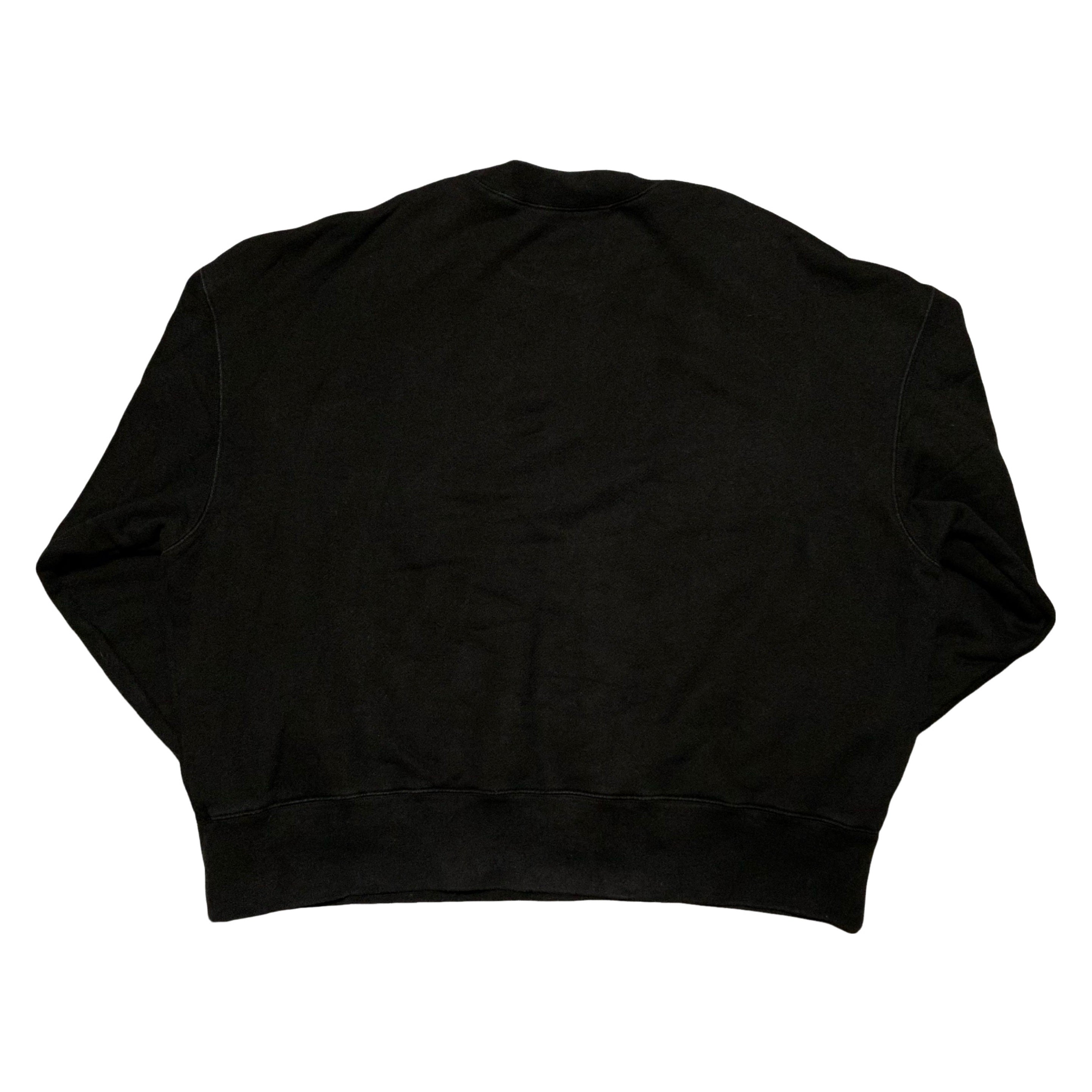 Palm Angels XL Sunset Logo Embroidered Black Sweatshirt Crewneck