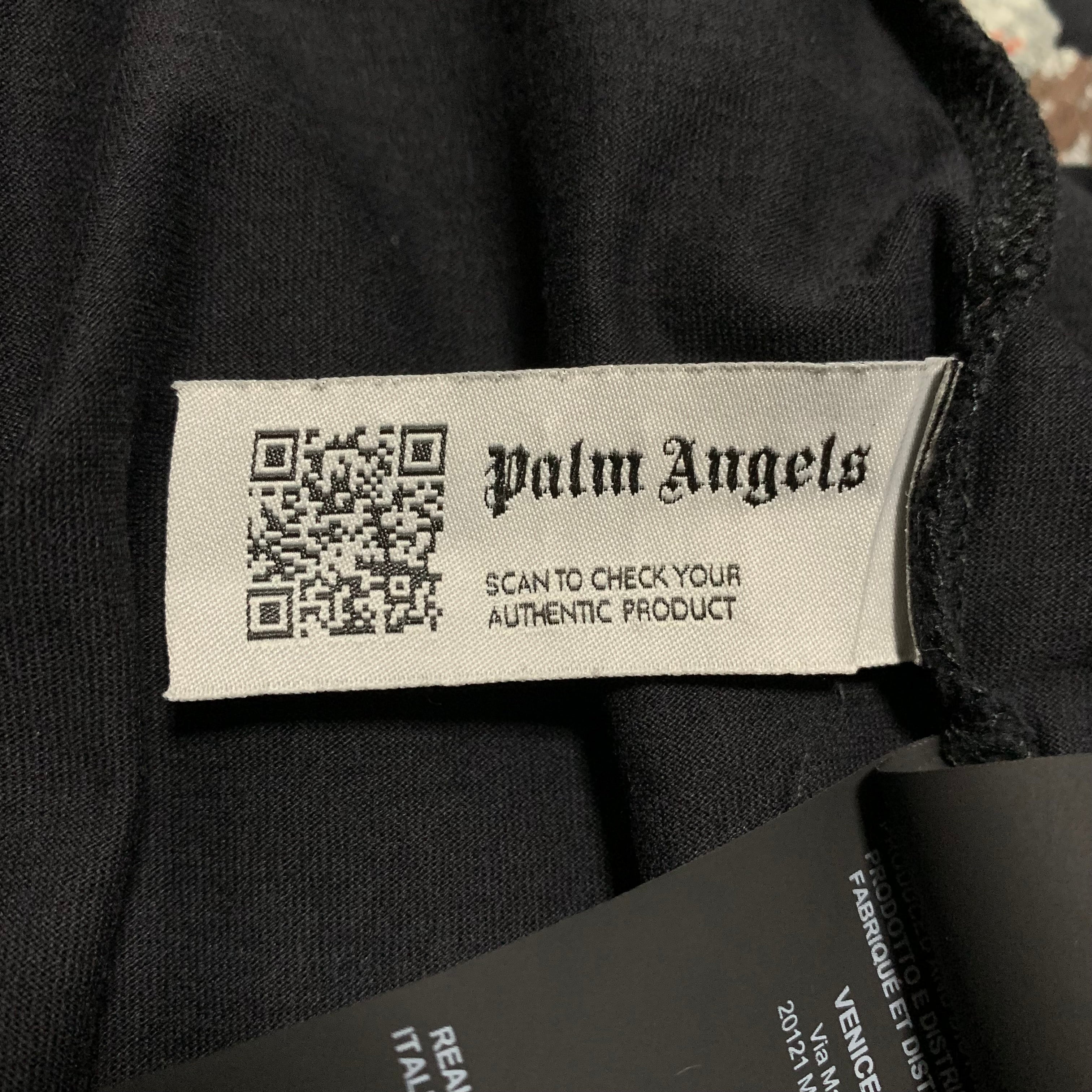 Palm Angels Small Skeleton Skull Logo Black Tee