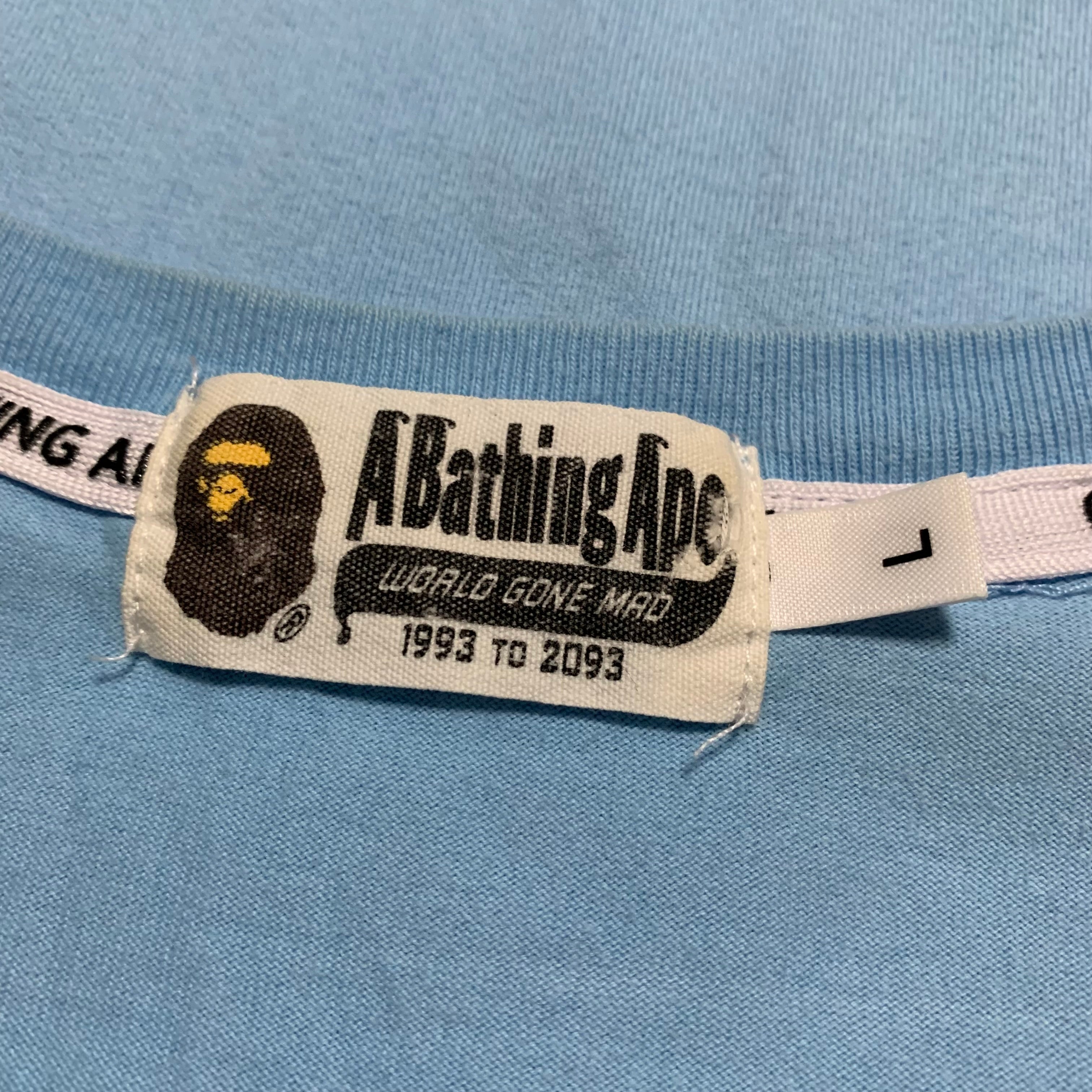 Bape Large Blue ABC Camo Pocket Tee A Bathing Ape