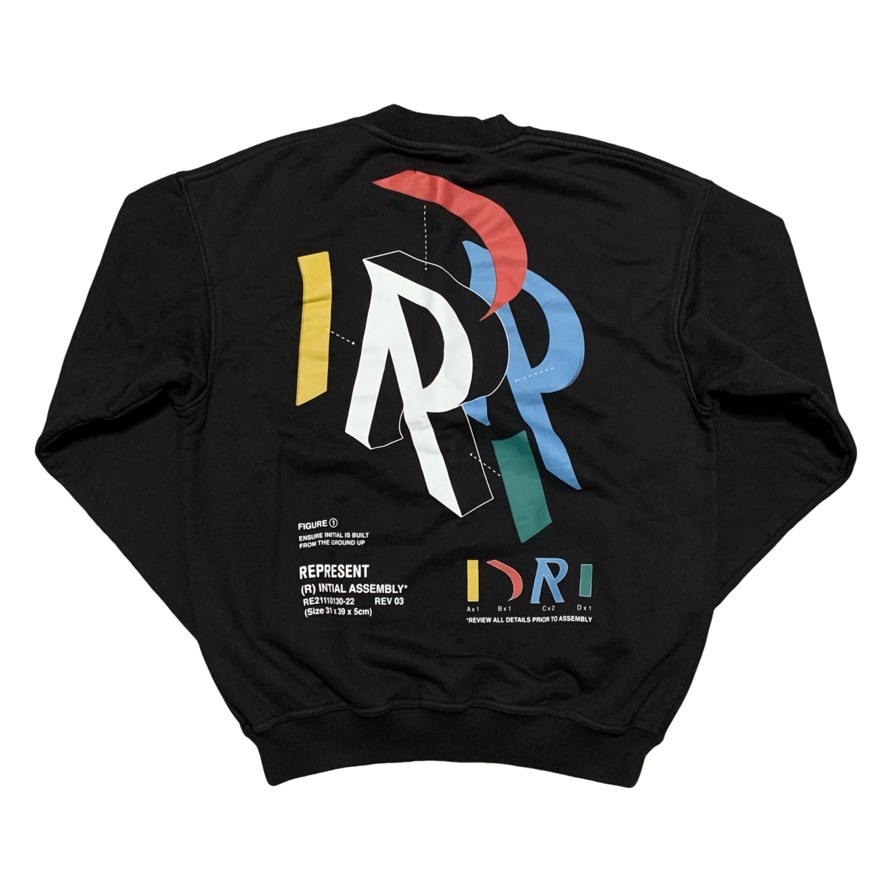 Represent XS Initial Assembly Black Sweatshirt Crewneck