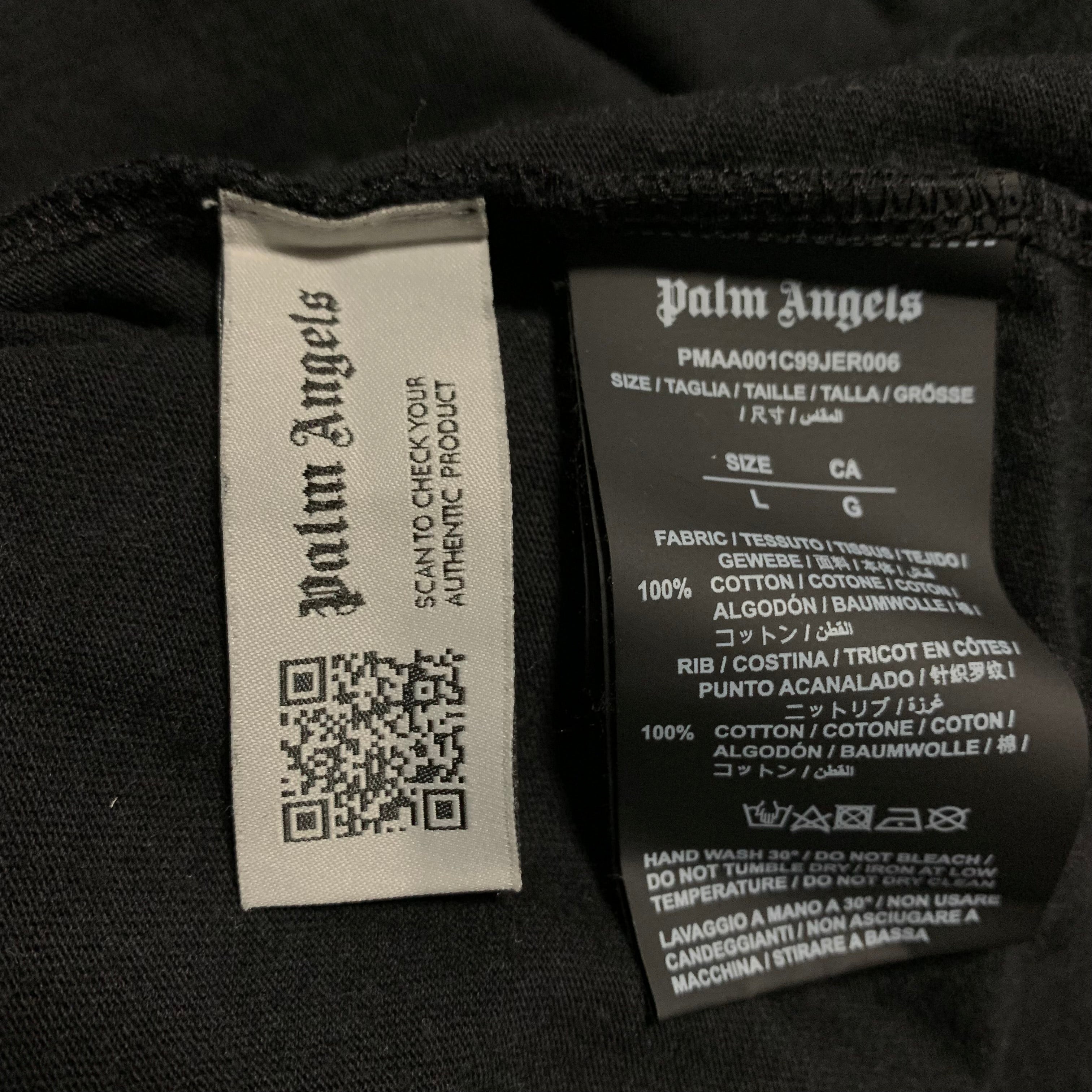 Palm Angels Large Milano Sprayed Black Tee