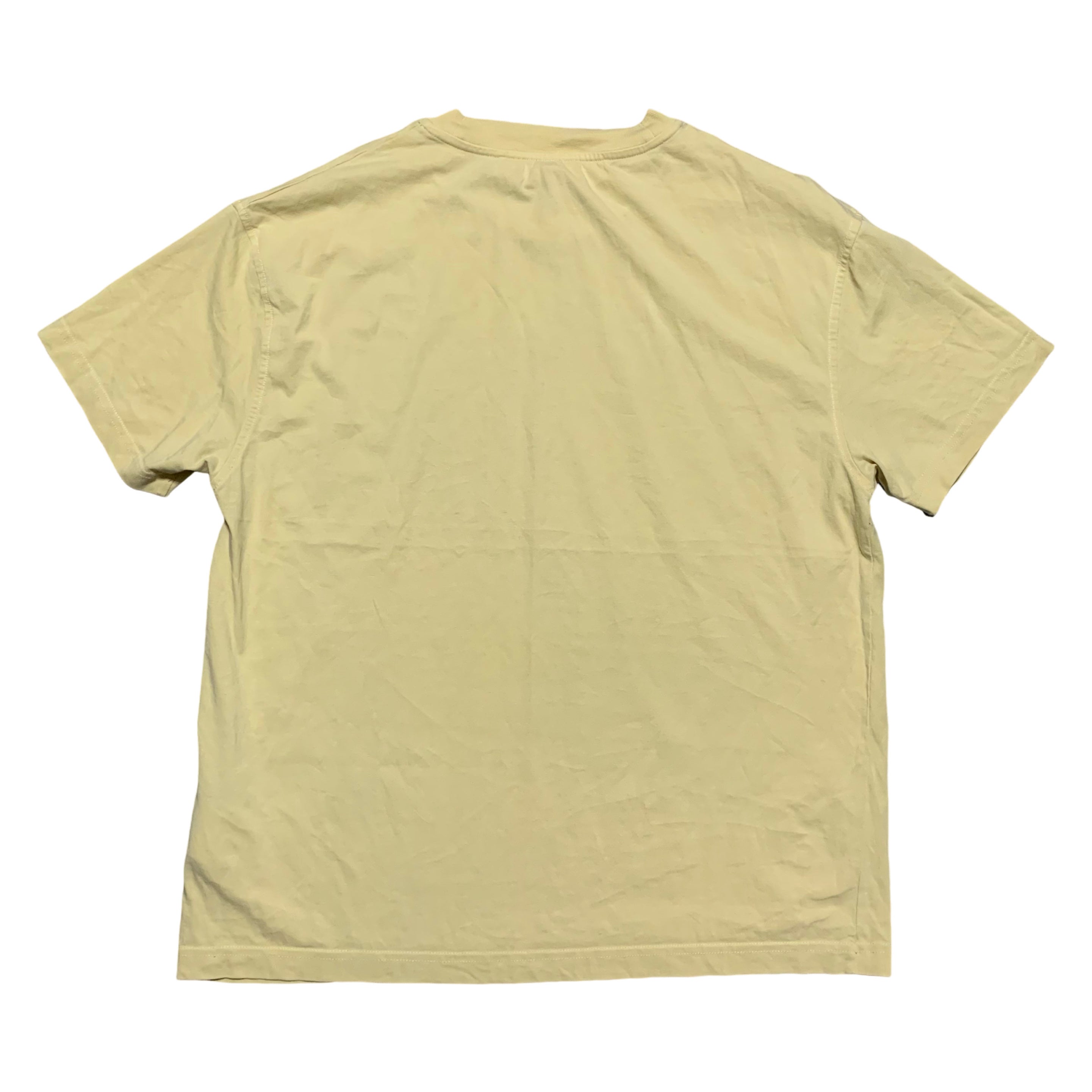 Off White Medium Spray Yellow Tee Virgil Abloh (OWAA089F22JER007)