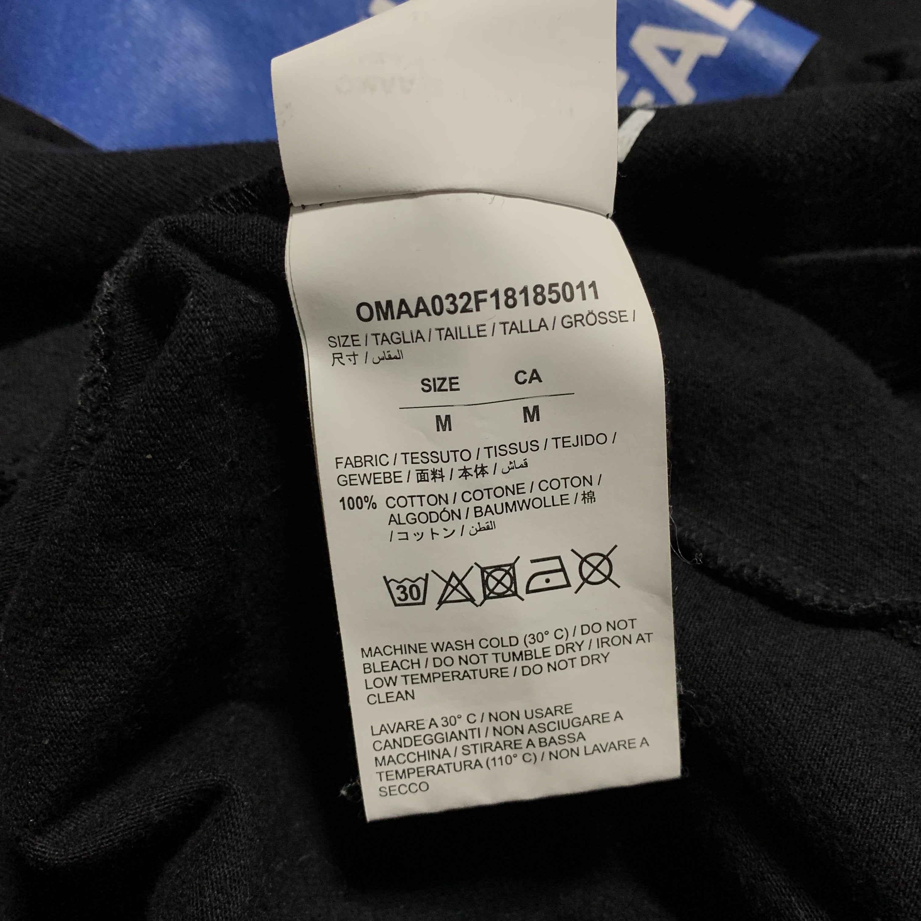 Off White Medium 'Business Casual' Black Tee Virgil Abloh