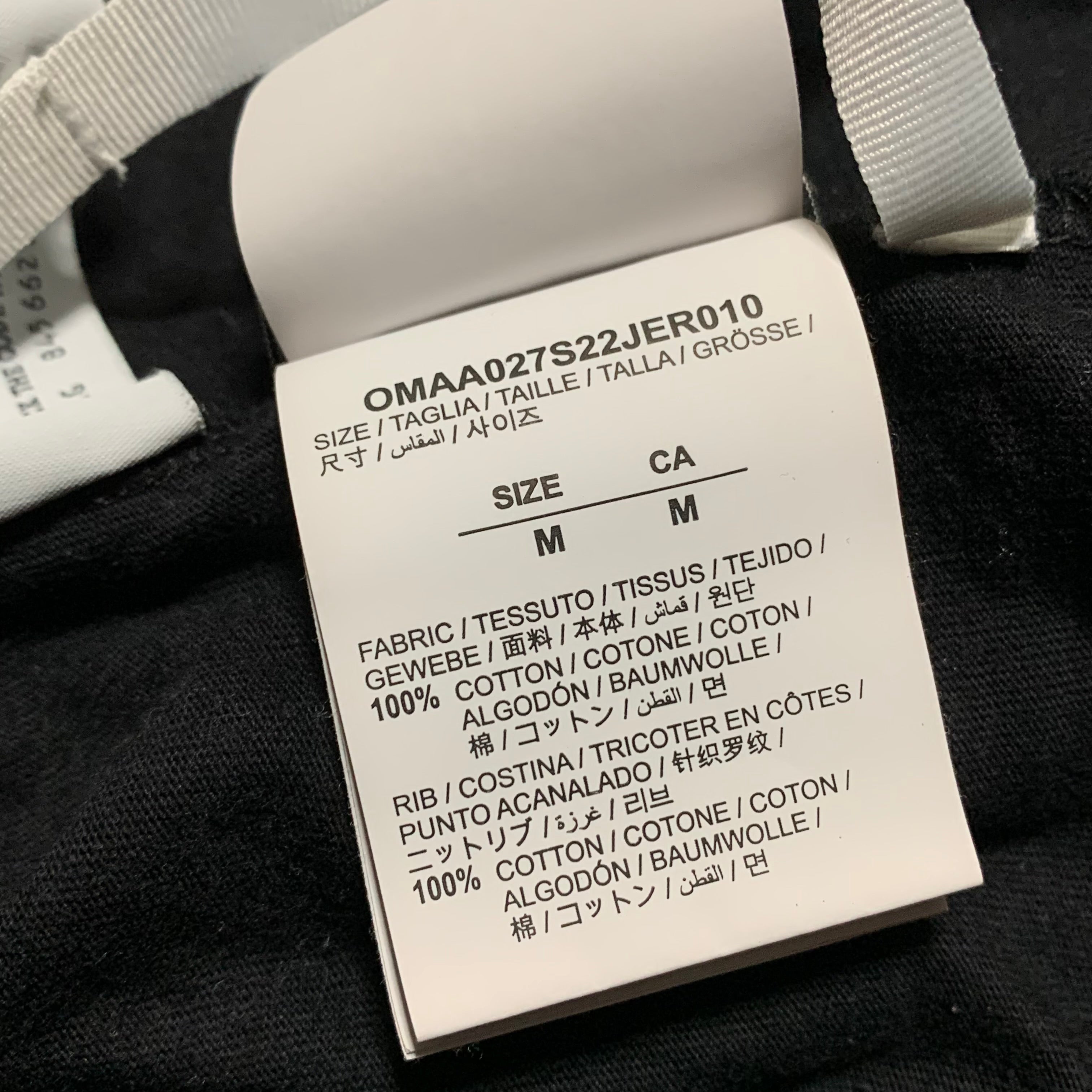 Off White Medium Wave Diagonal Black Tee Virgil Abloh