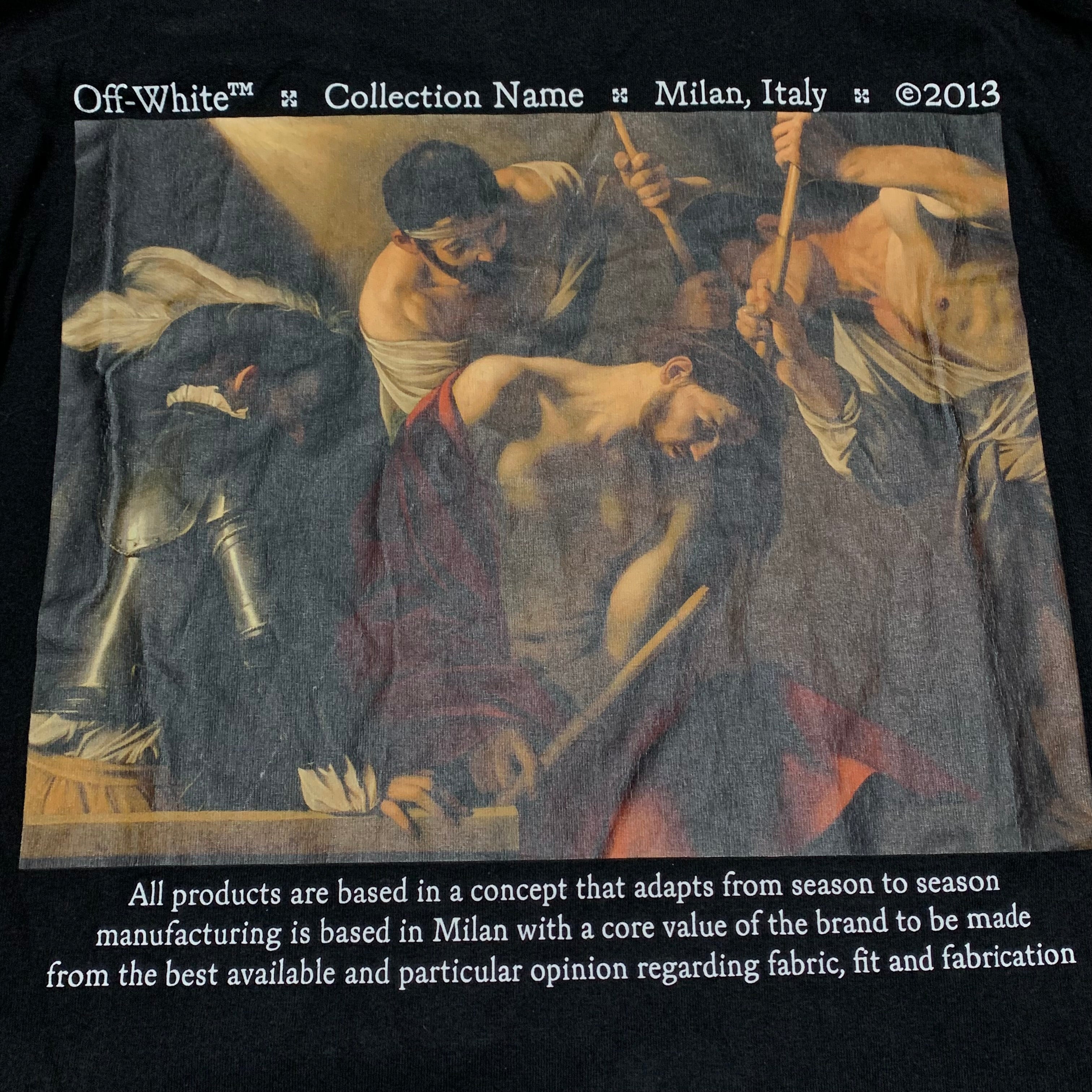 Off White Medium Caravaggio Painting Black Tee Virgil Abloh