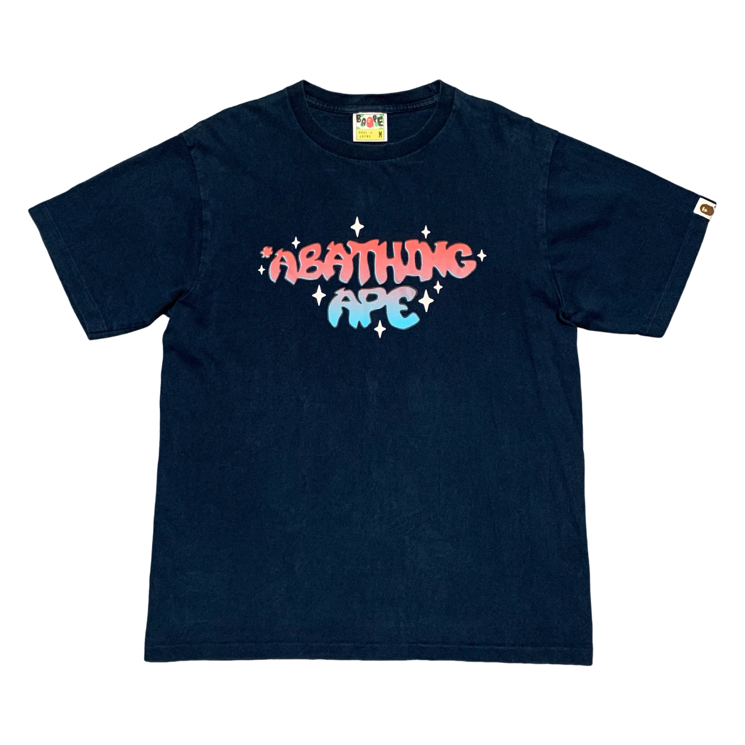 Bape Medium Bathing Ape Graphic Navy Blue Tee