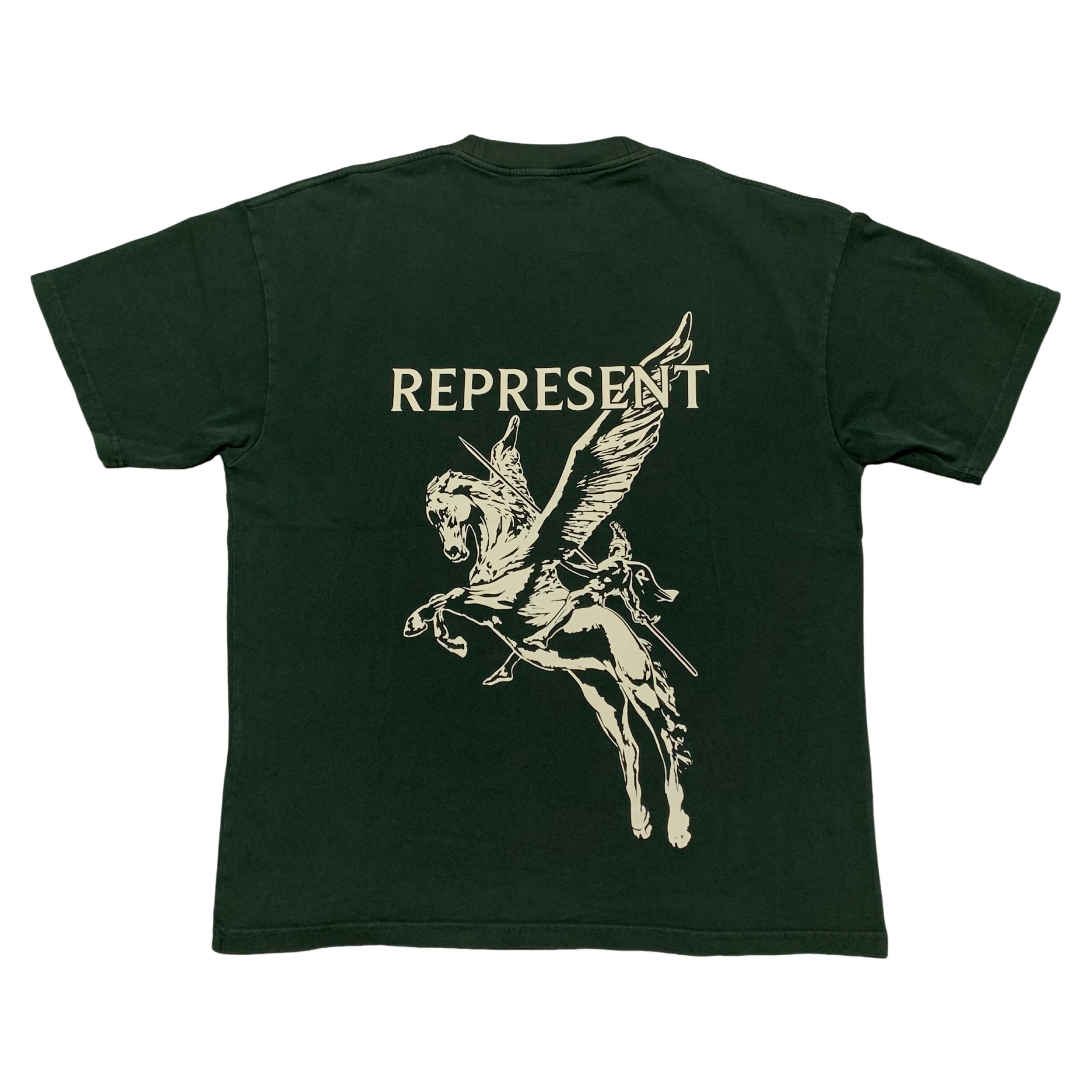 Represent Small Mascot Green Pocket Tee