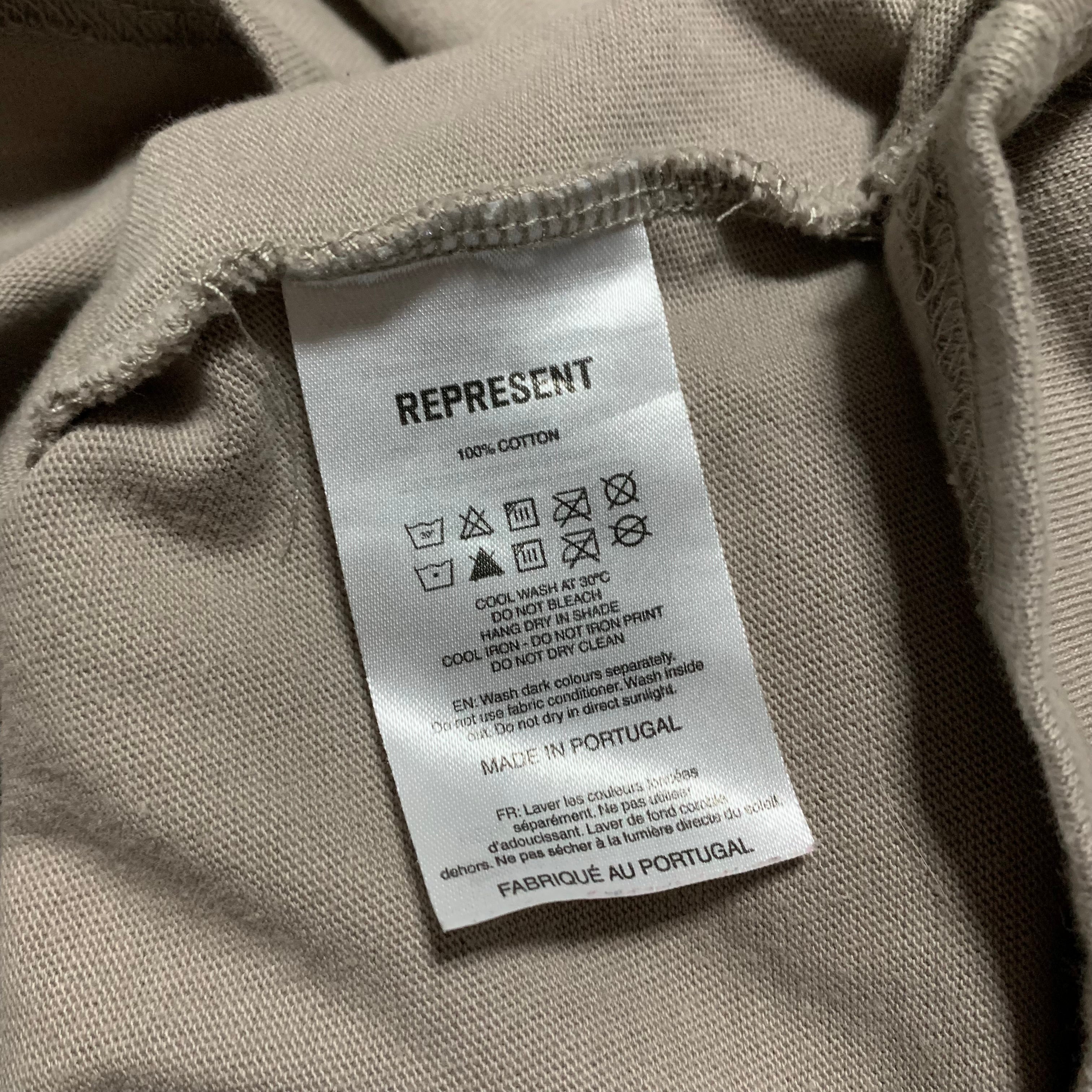 Represent Medium Icarus Beige Taupe Tee