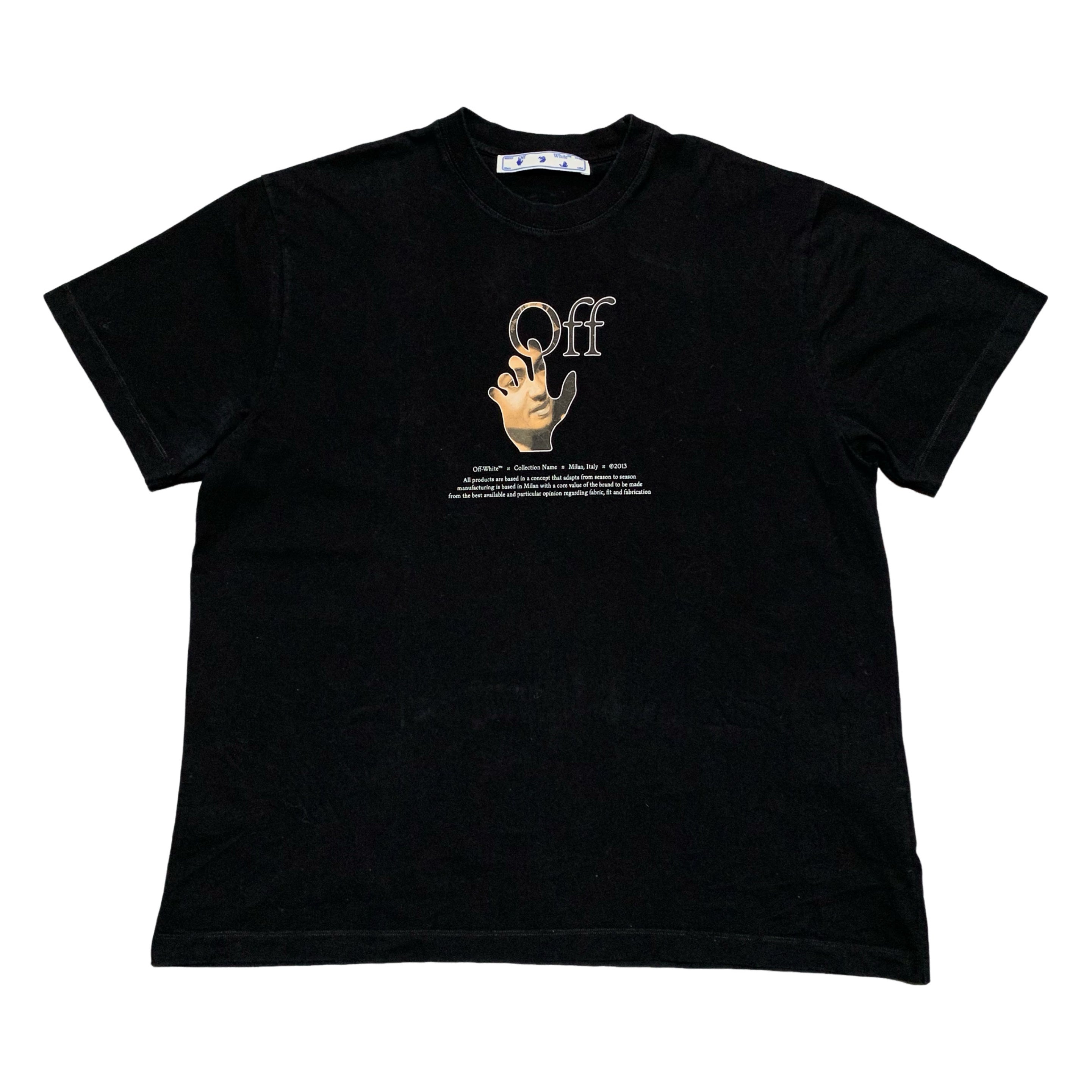 Off White Large Off Caravaggio Black Tee Virgil Abloh