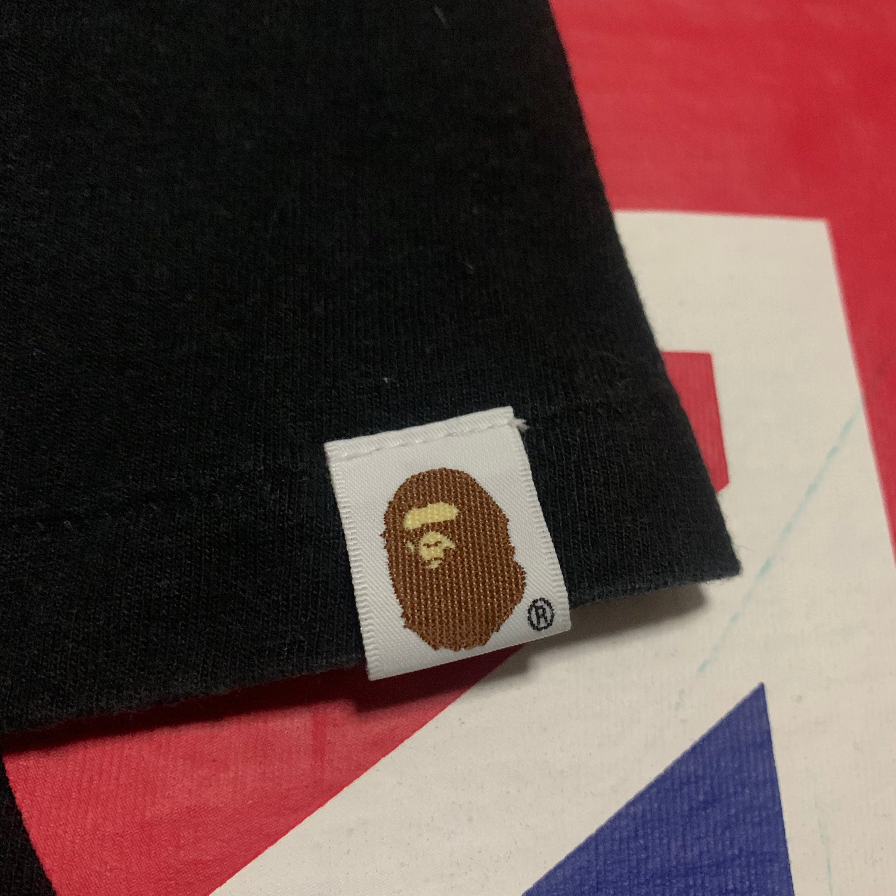 Bape Medium Big Ape Head UK London Store Black Tee