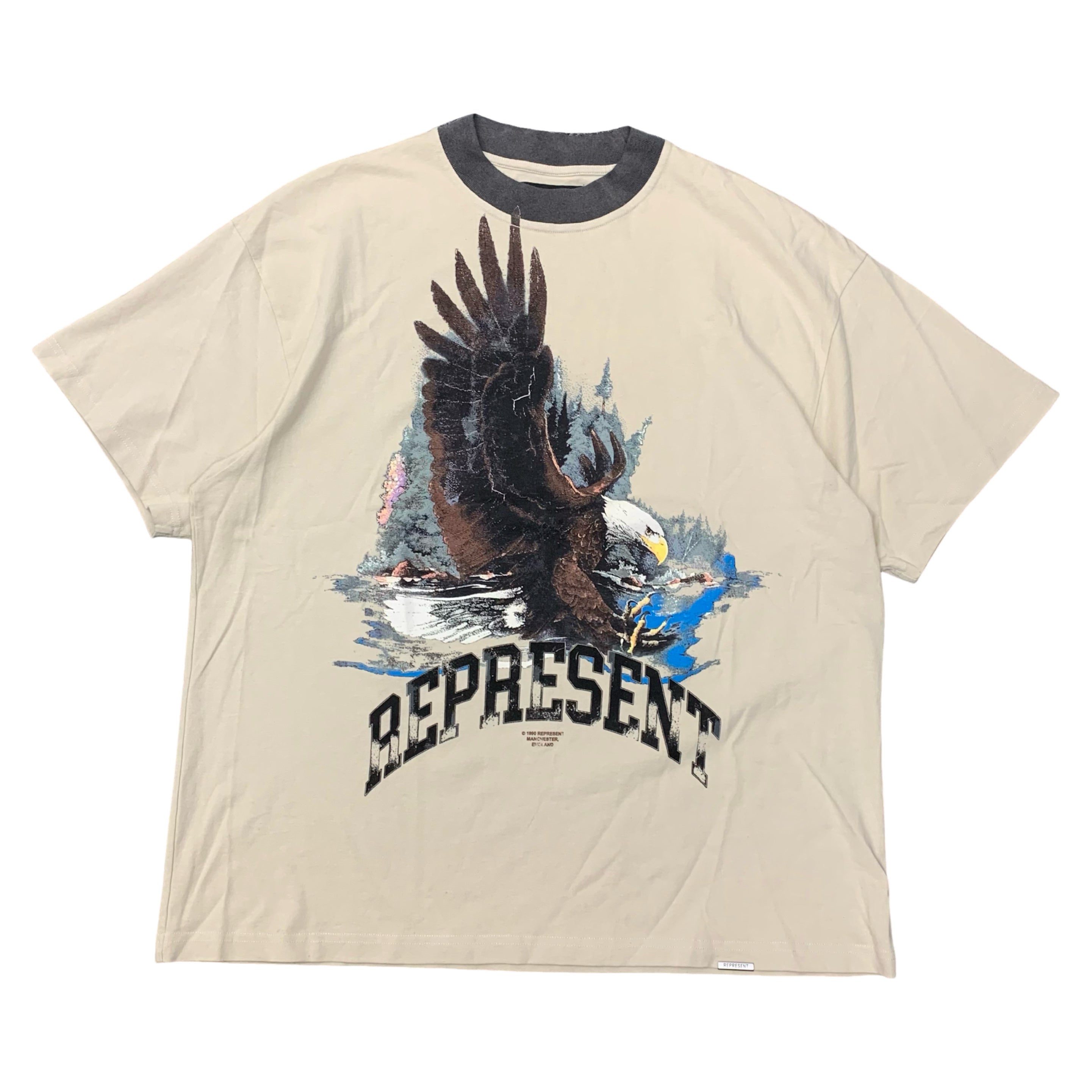 Represent Medium Tee Eagle Graphic Vintage White T-Shirt