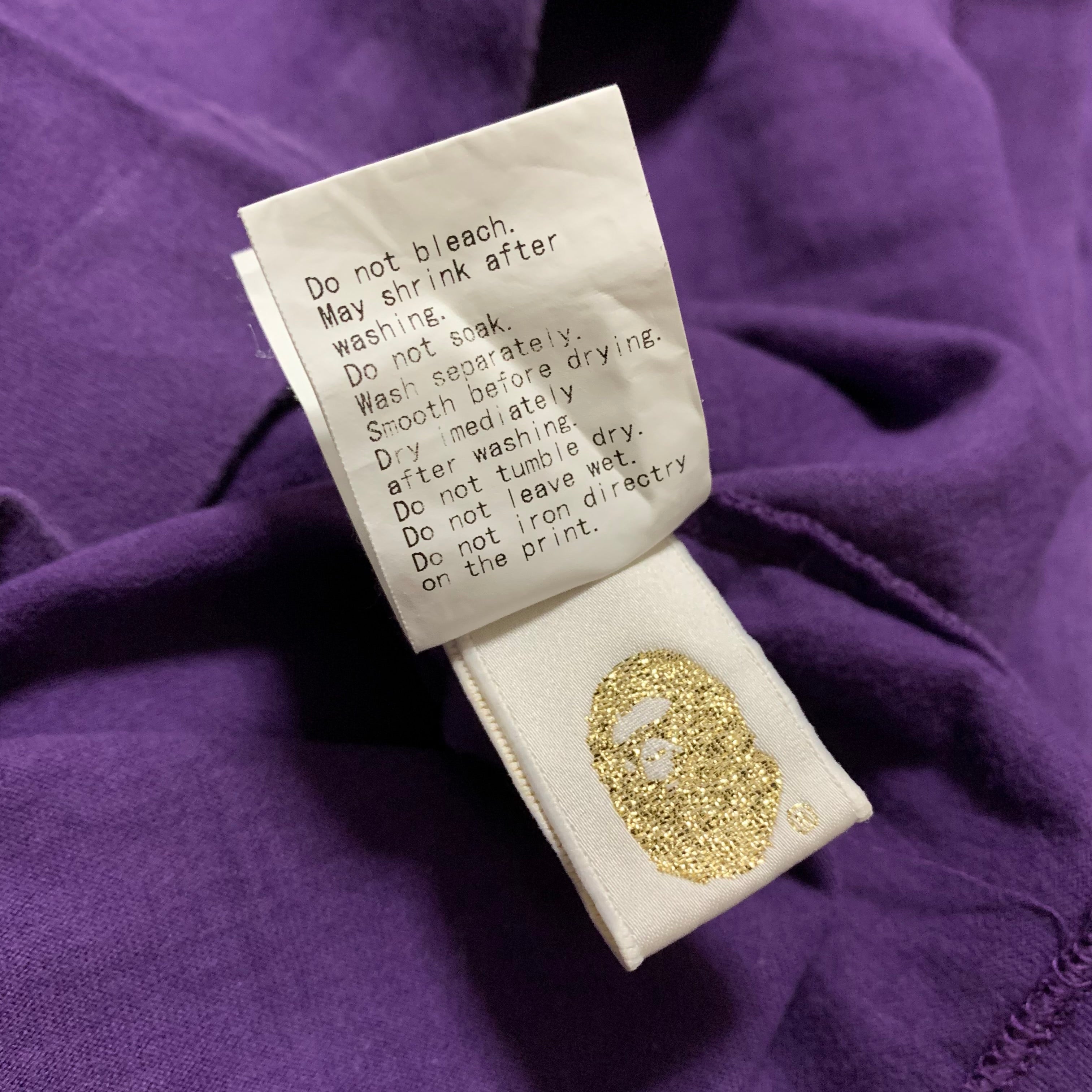 Bape Medium Purple Tee A Bathing Ape Vintage 2007