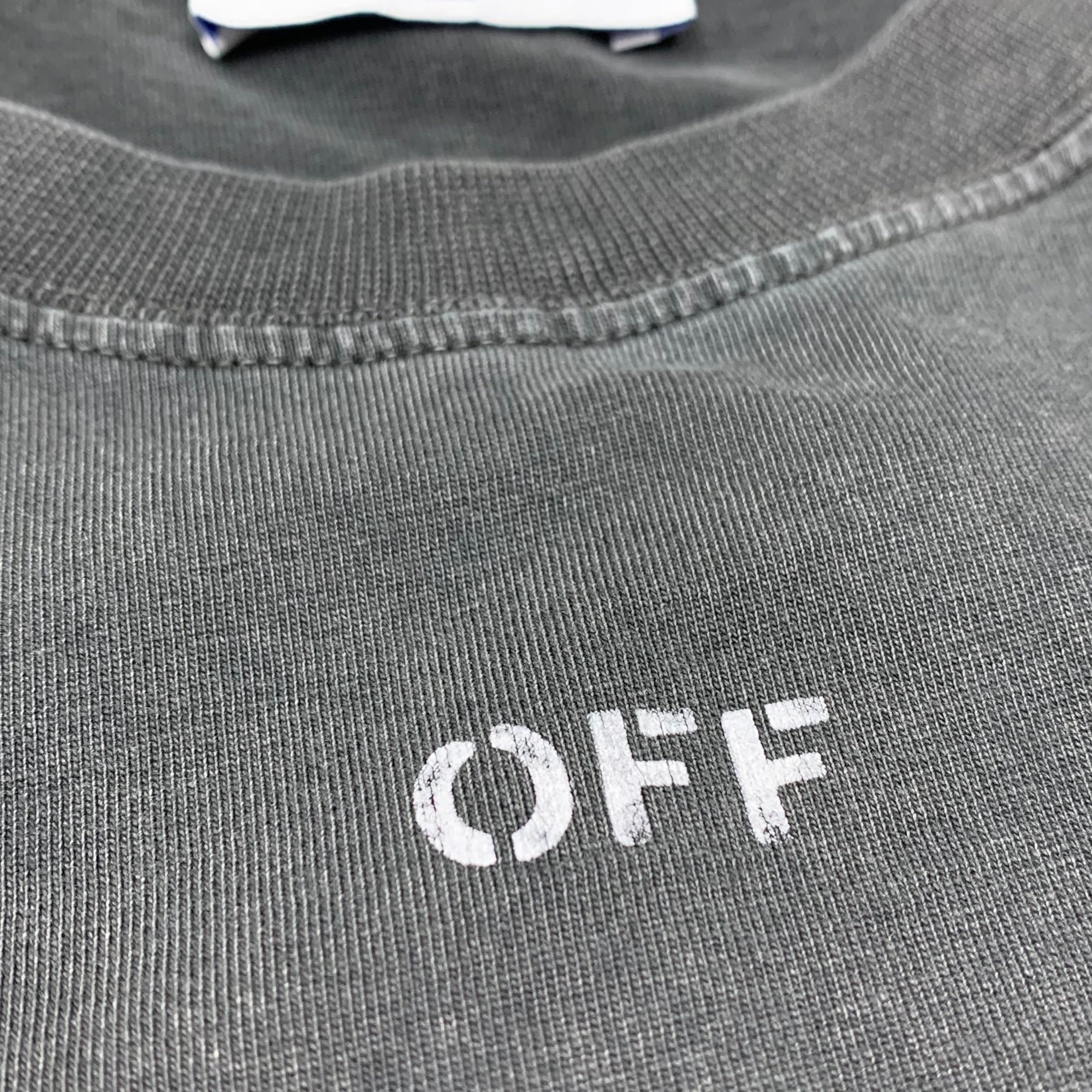 Off White Small Tee St. Matthew Skate Washed Black T-Shirt Oversized Virgil Abloh