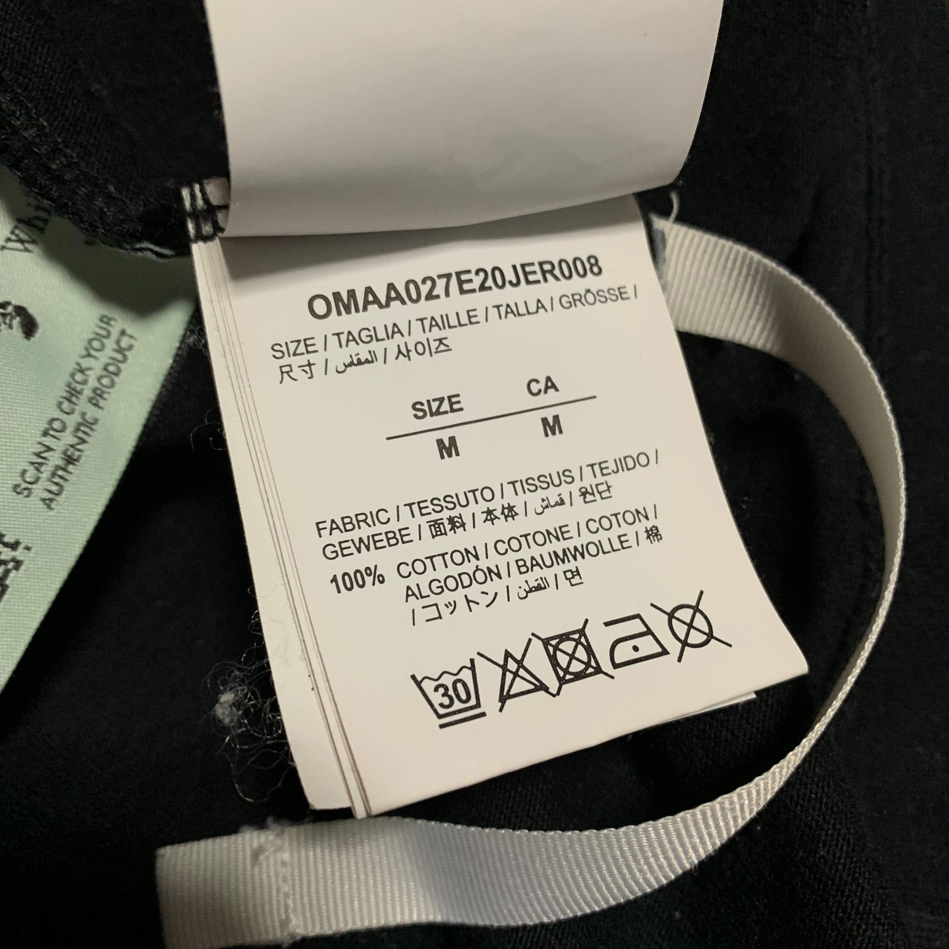 Off White Medium Caravaggio Graphic Arrows Black Tee Virgil Abloh