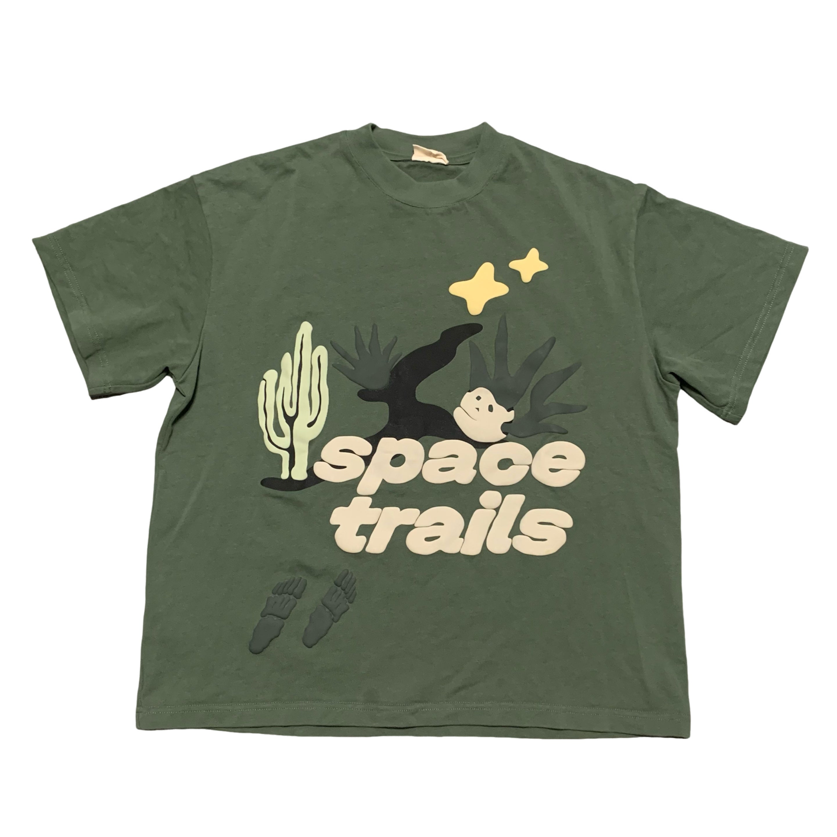 Broken Planet Medium Space Trails Green Tee
