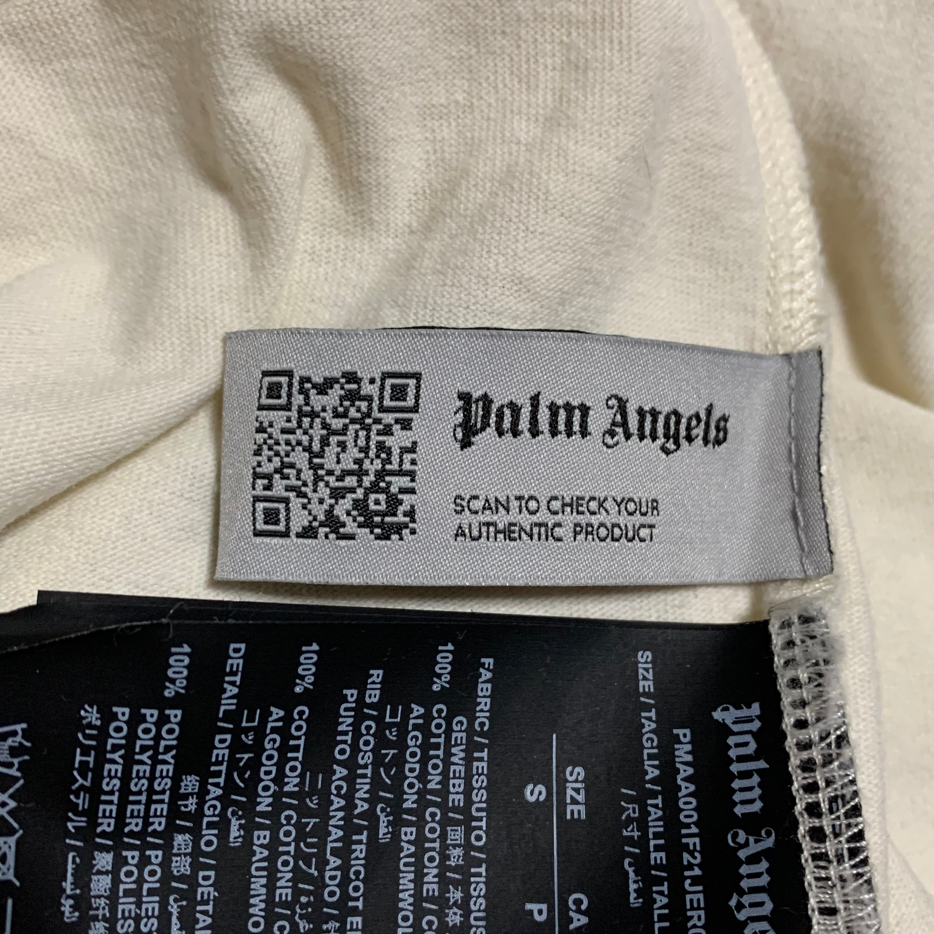Palm Angels Small Factory Records White Tee Faded Music 2021