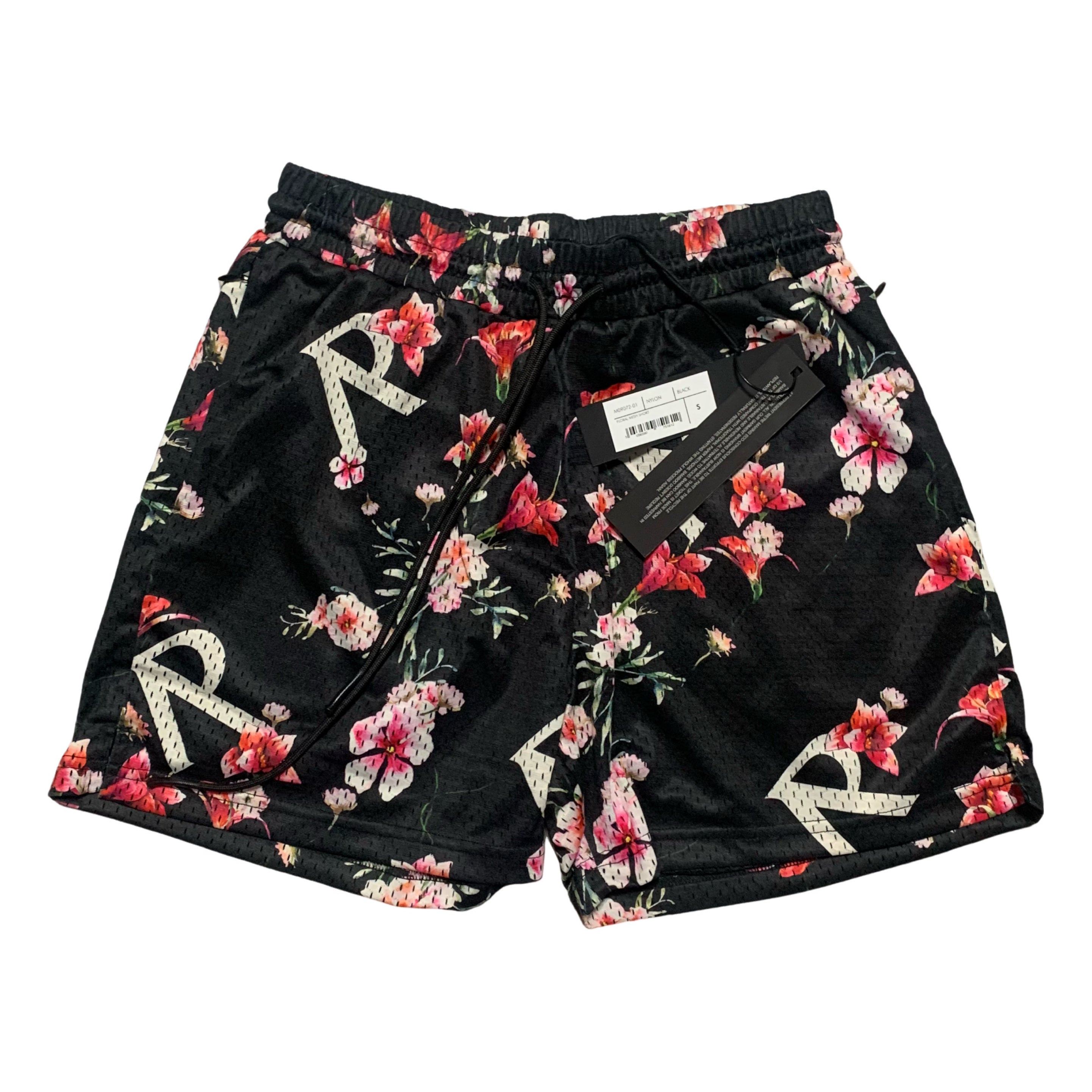 Represent Small Shorts Floral Mesh Black Shorts