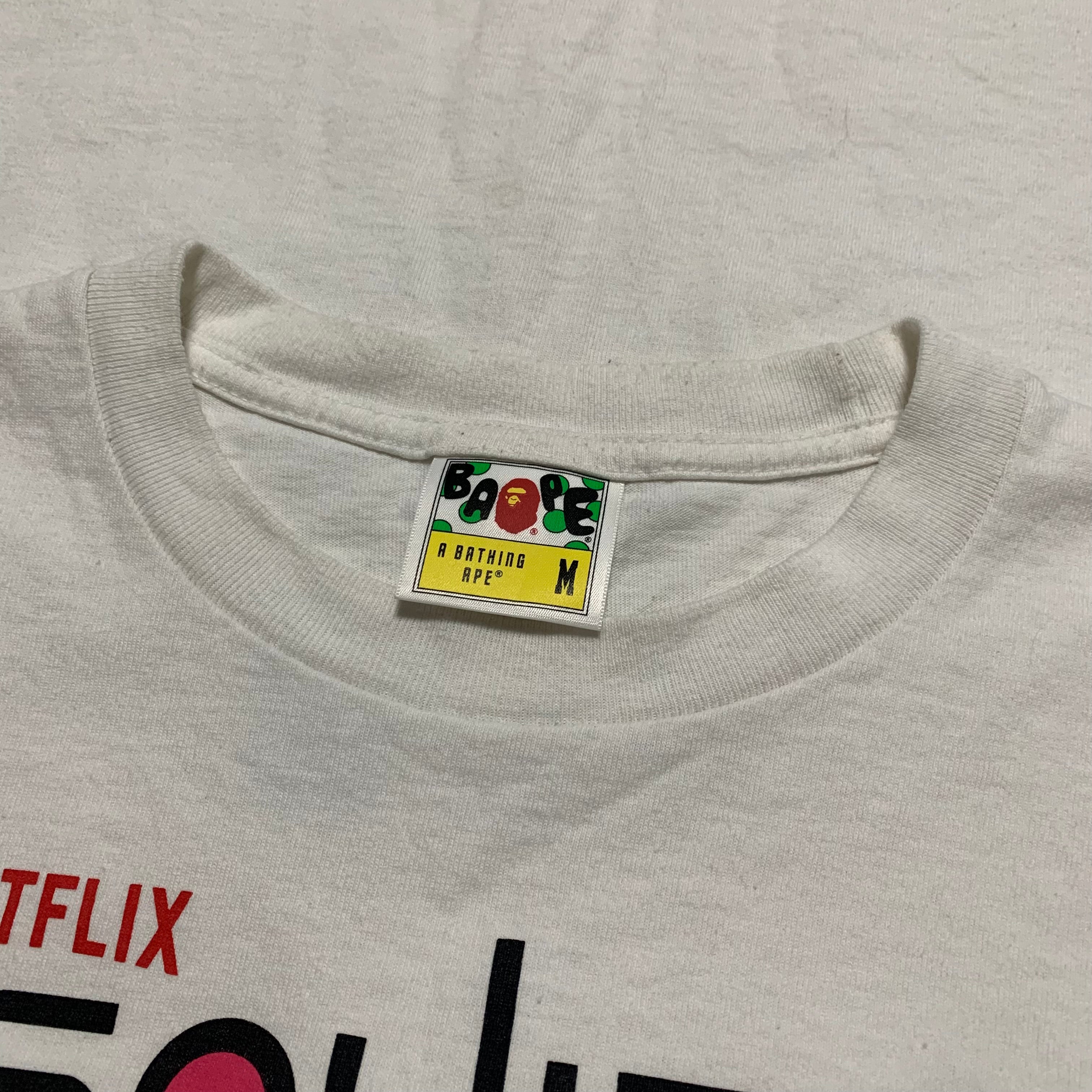 Bape Medium Squid Game Baby Milo White Tee Netflix 2022