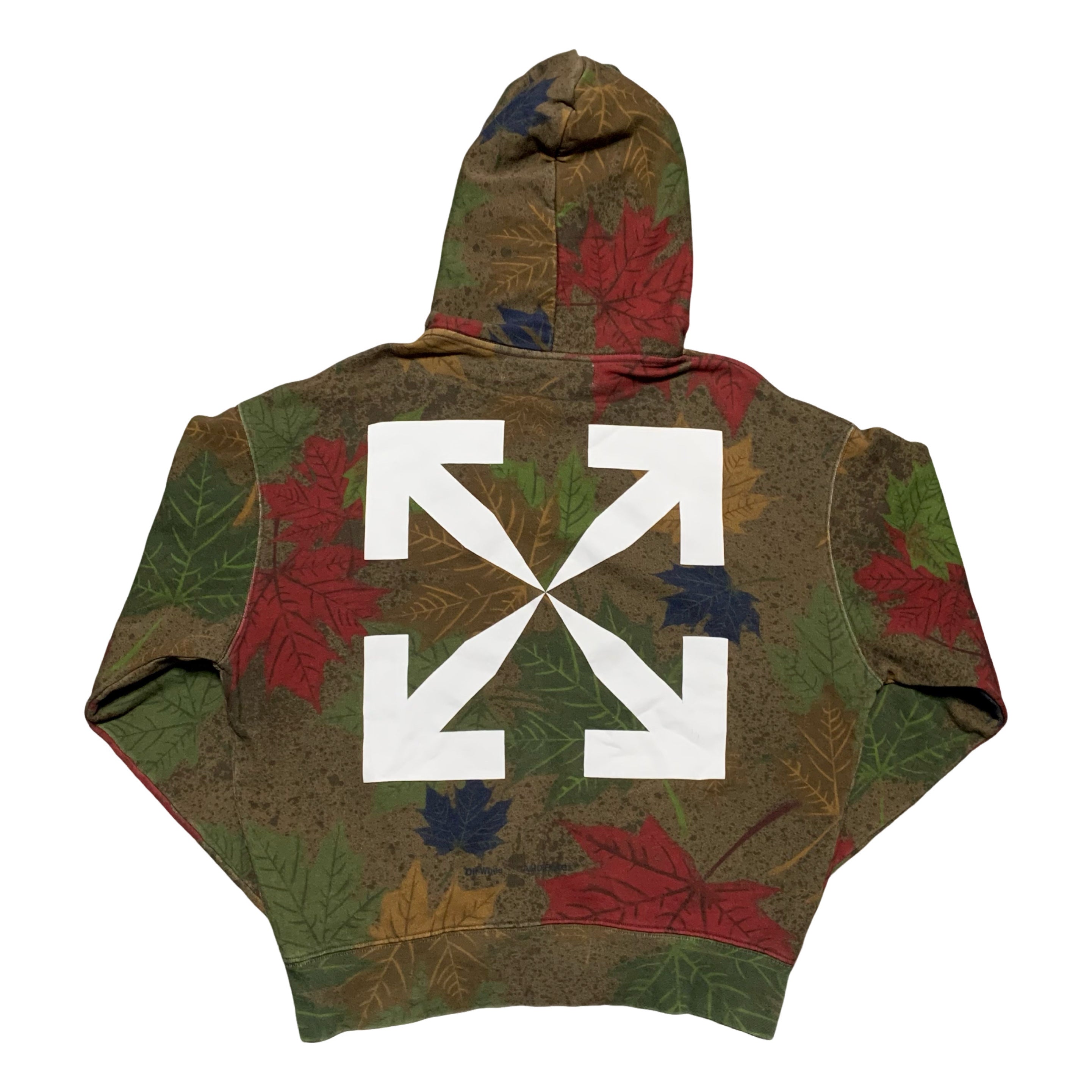 Off White Small Leaf Arrows Green Camo Hoodie Virgil Abloh
