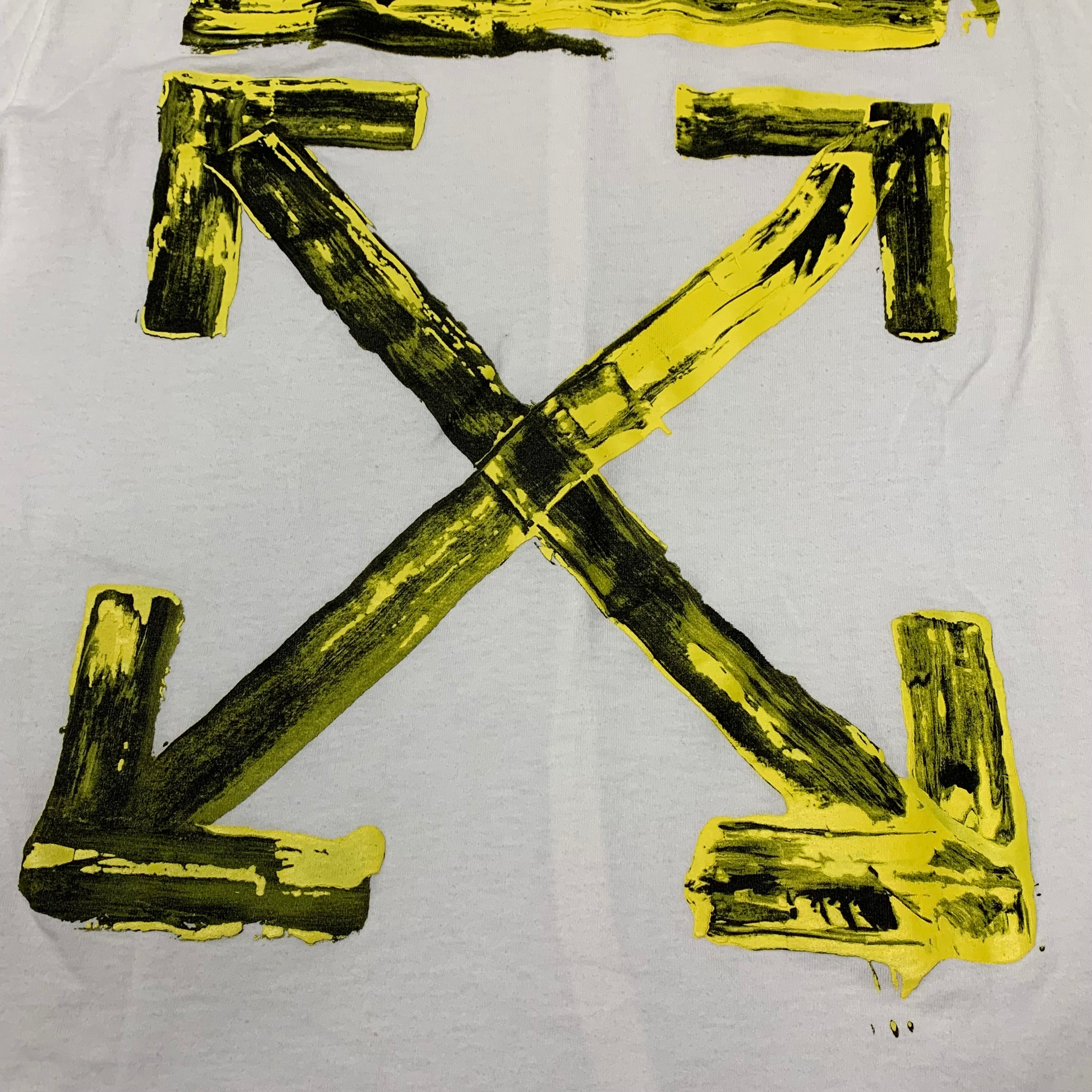 Off White Large Tee Acrylic Arrows White T-Shirt Virgil Abloh
