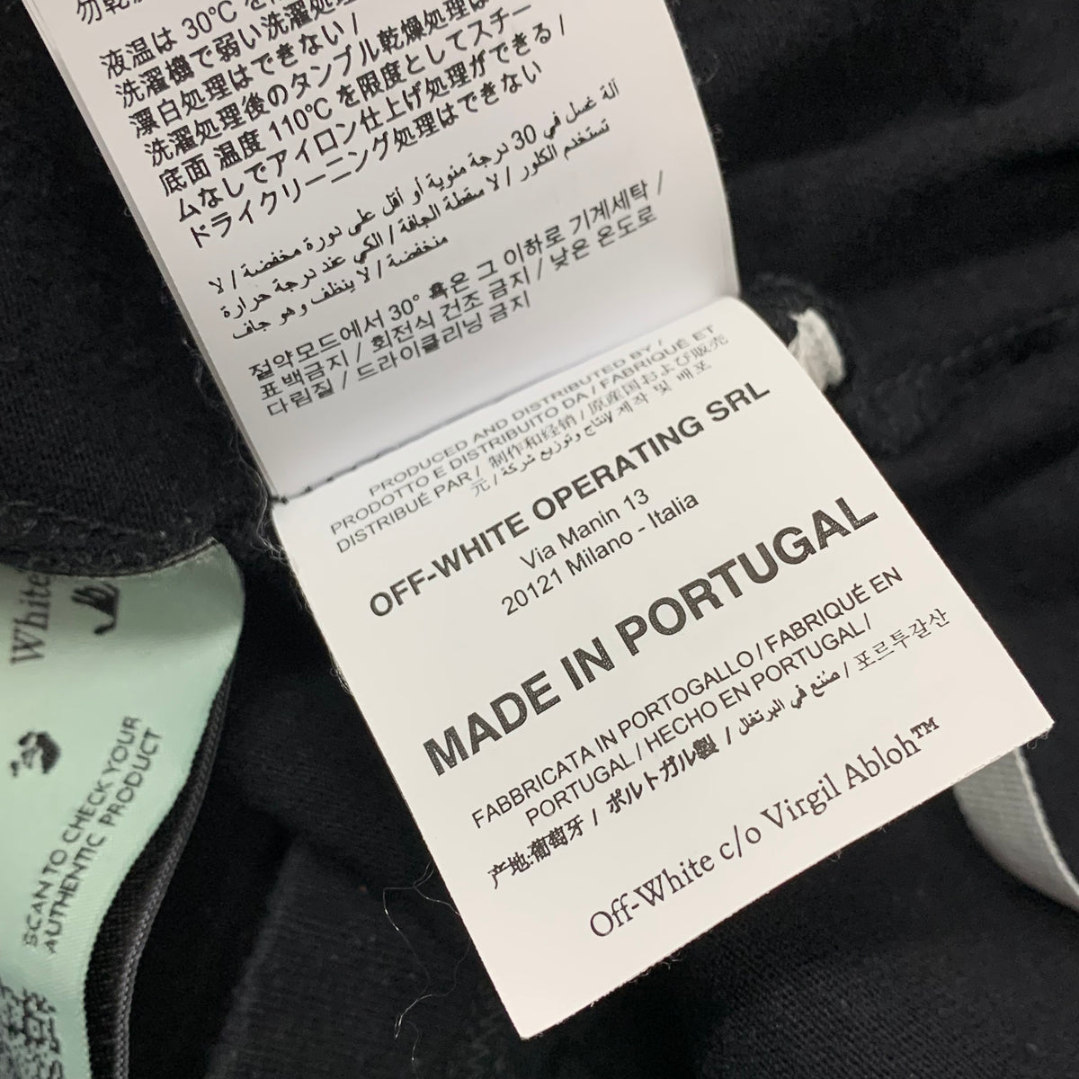 Off White Small Tee Caravaggio Arrows Black T-Shirt Virgil Abloh