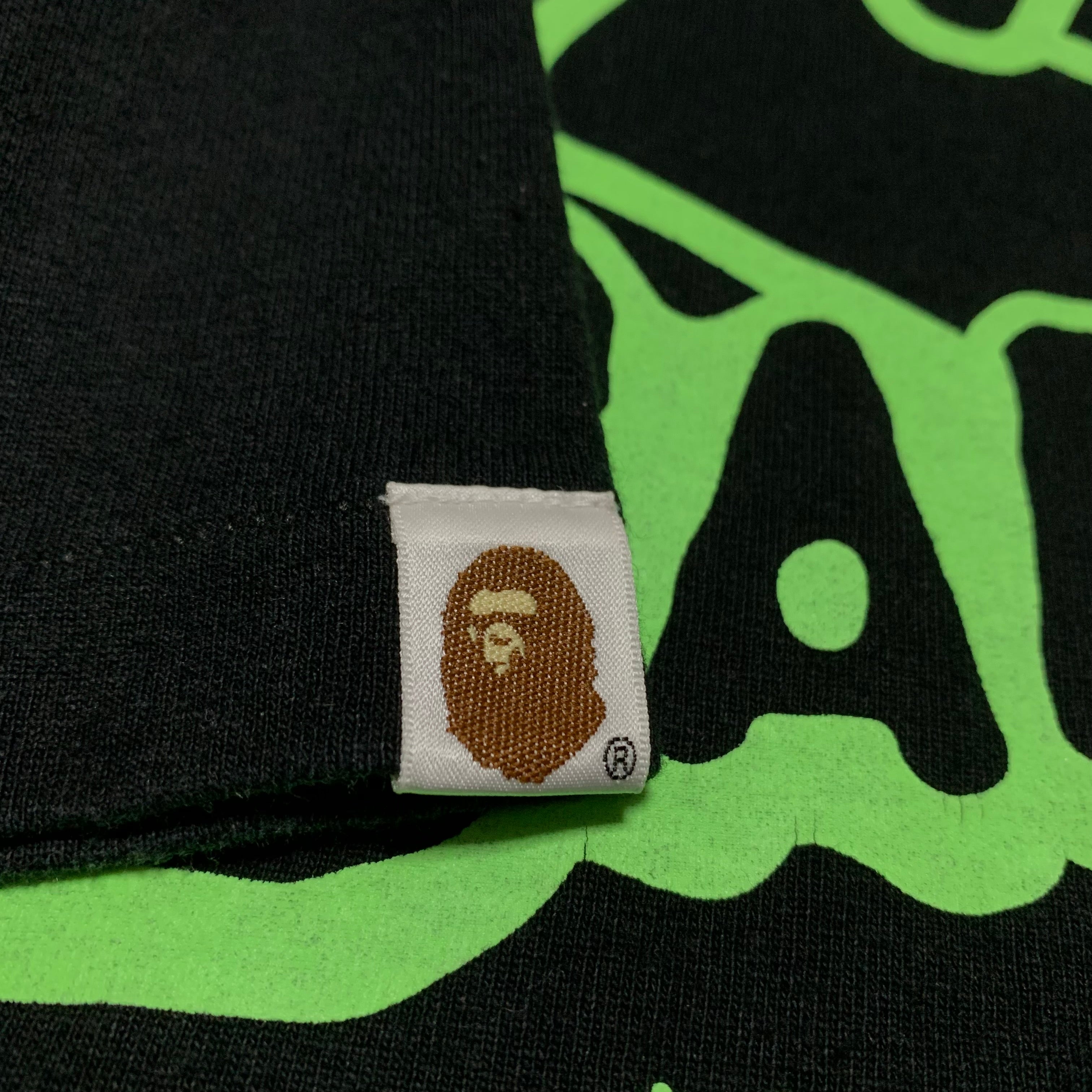 Bape Large Baby Milo Frankenstein Black Tee A Bathing Ape Halloween