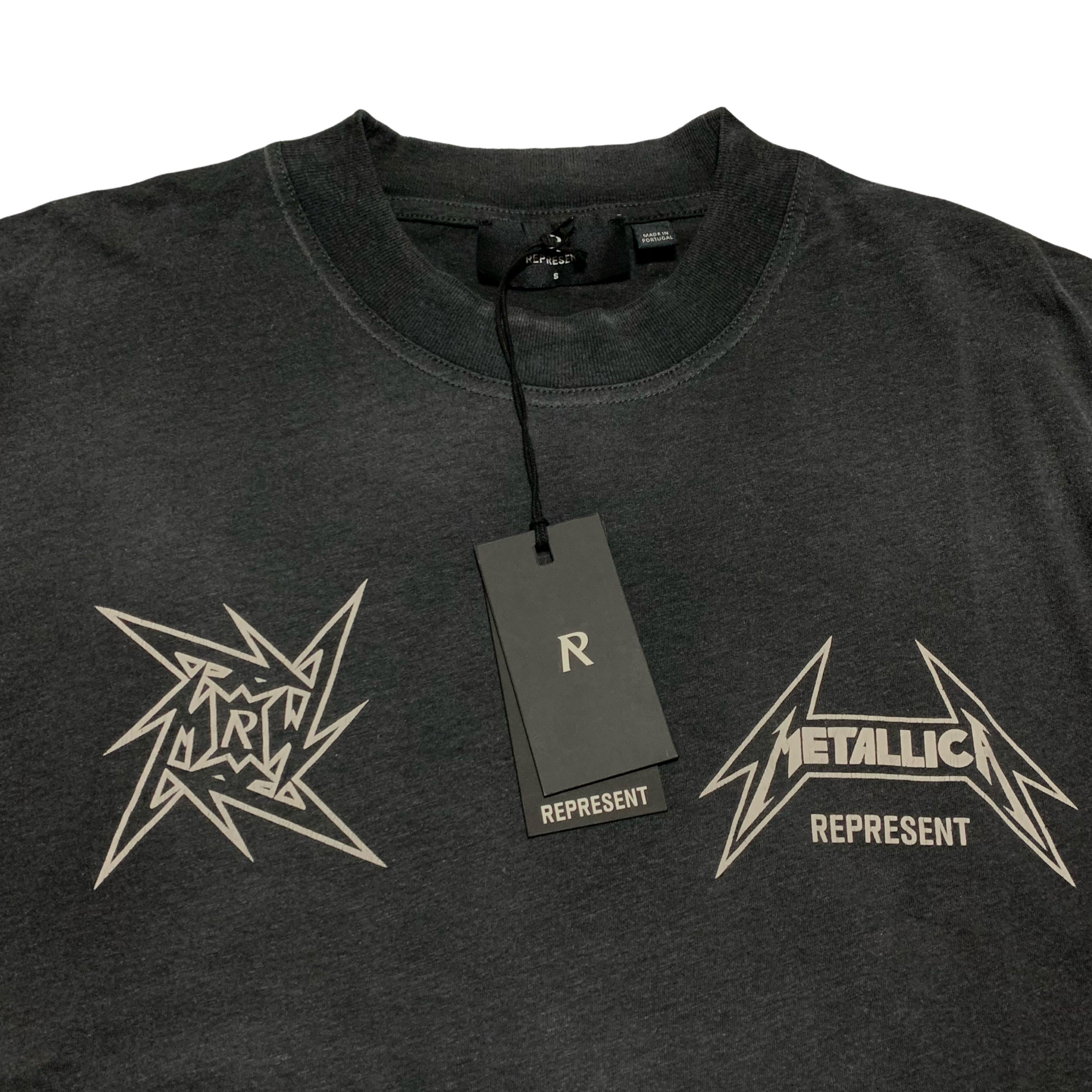 Represent Metallica Small 40th Anniversary Stained Black Tee (RRP £110)