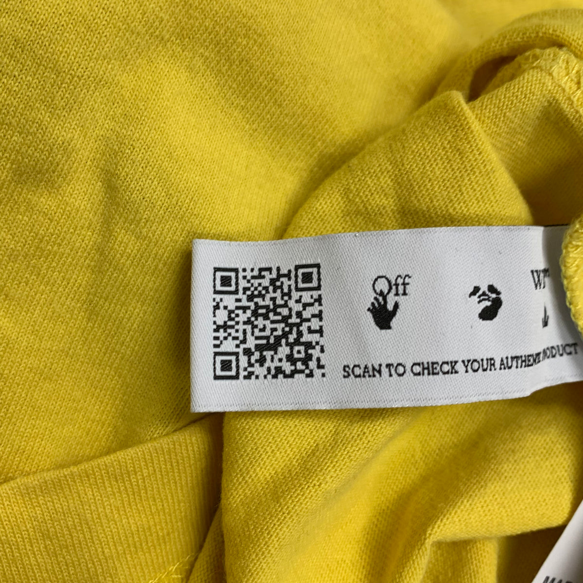 Off White Large Tee Graffiti Arrows Yellow T-Shirt Virgil Abloh