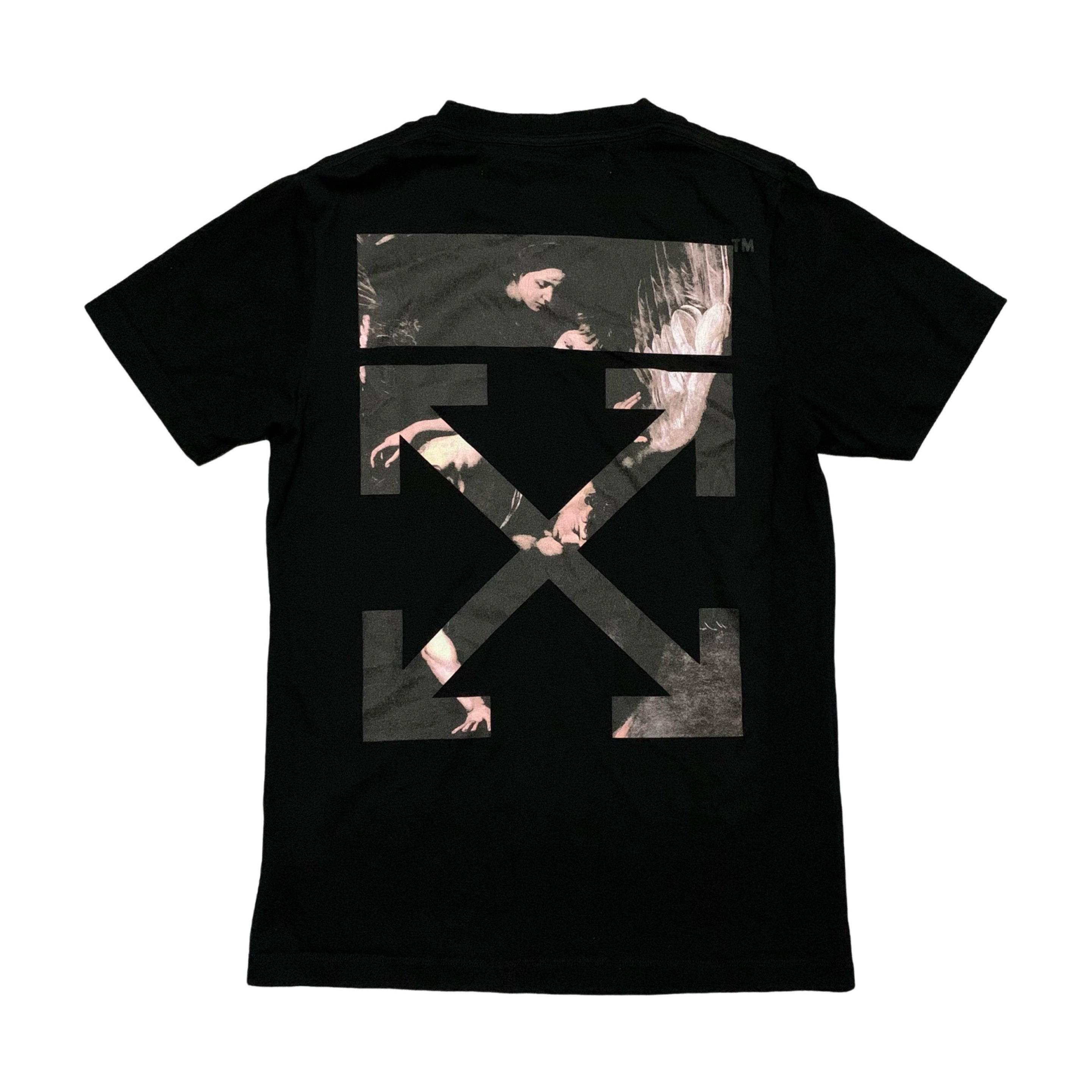 Off White Small Caravaggio Arrows Black Tee Virgil Abloh