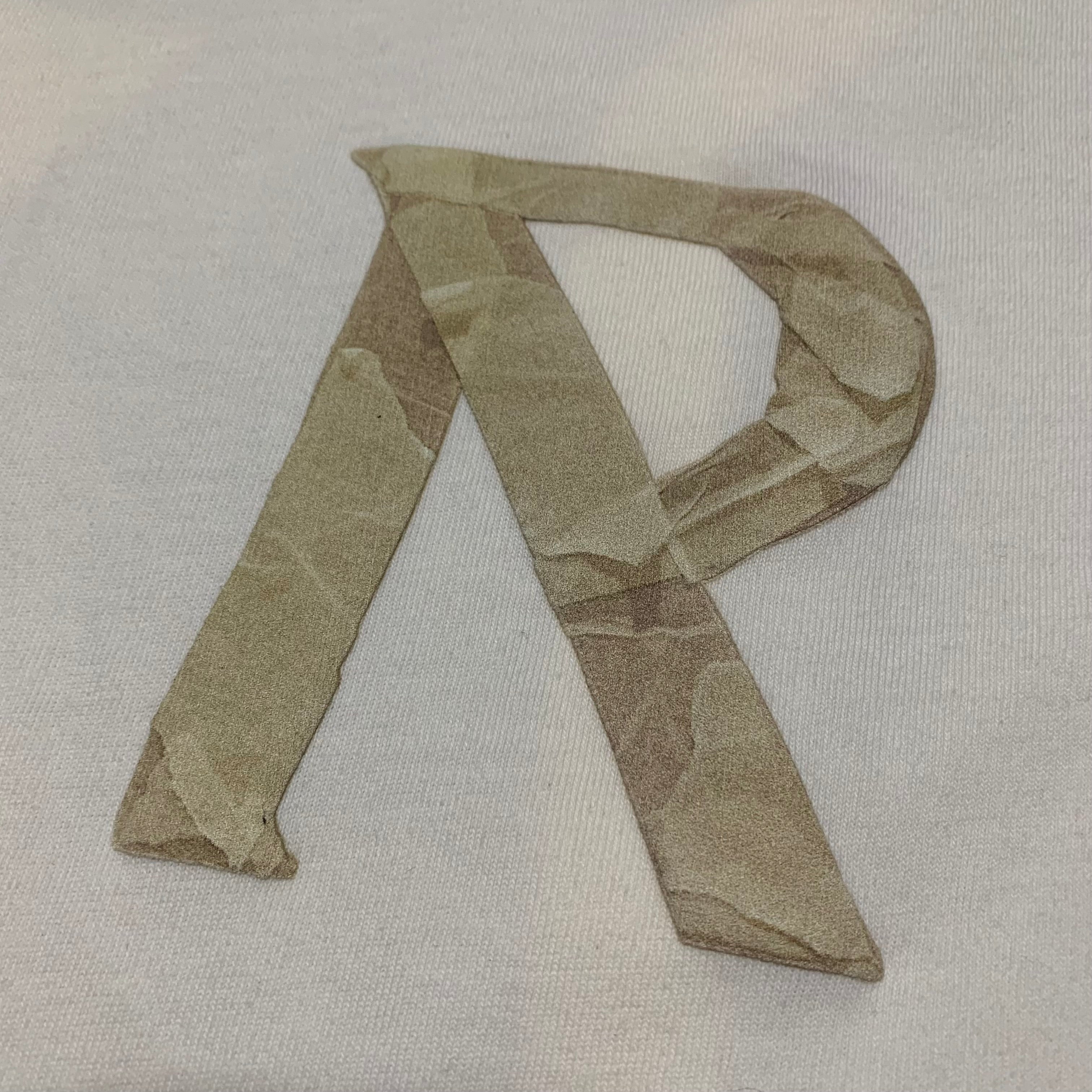 Represent XS Masking Tape Flat White Long Sleeve Tee