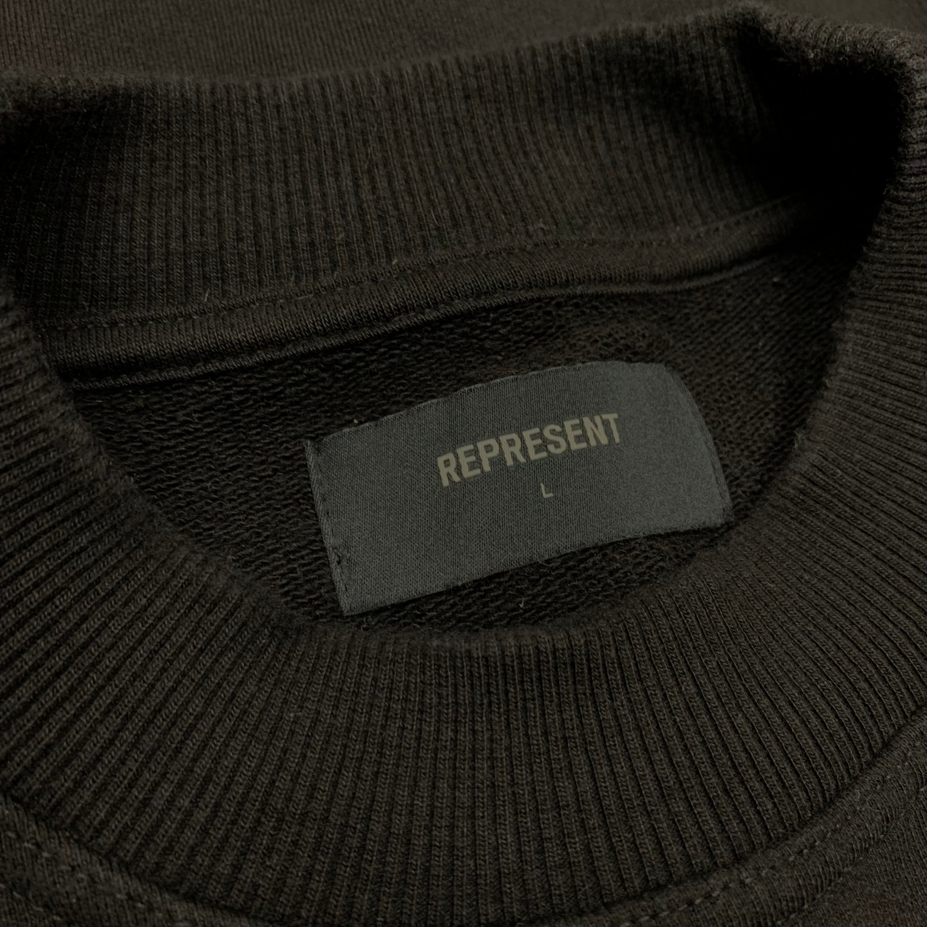 Represent Large Sweatshirt Vitesse Jet Black Crewneck