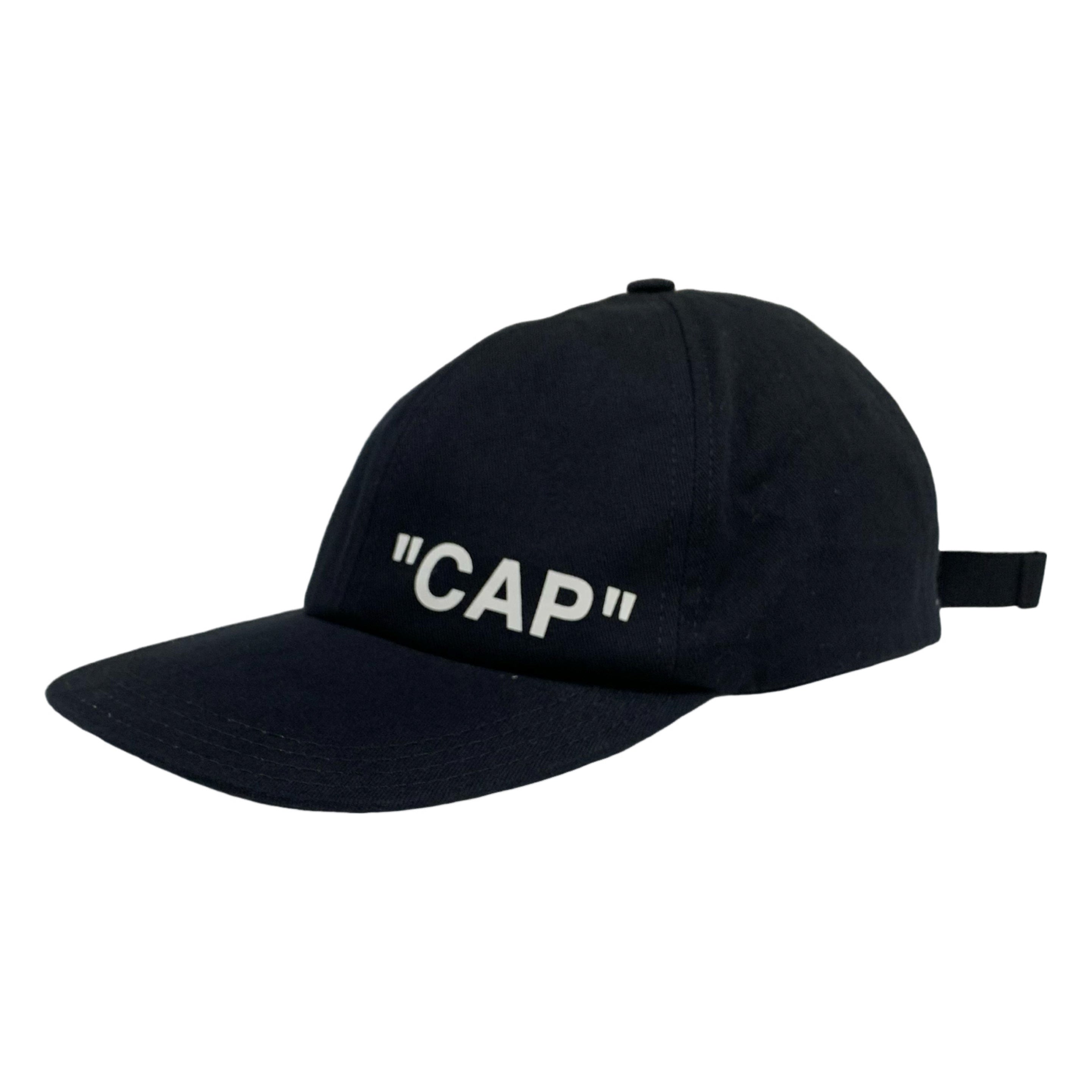 Off White Hat 'Cap' Black Baseball Cap Virgil Abloh