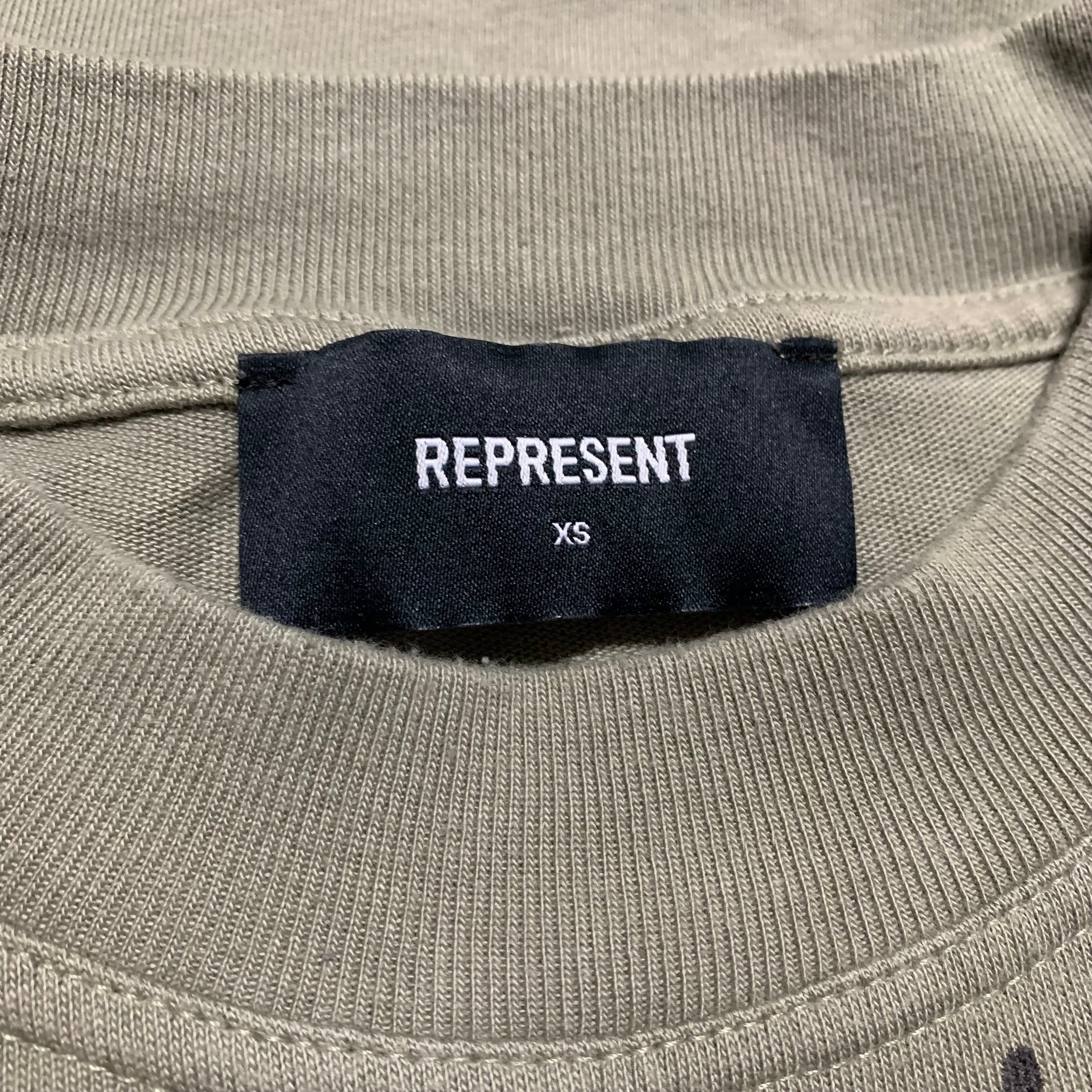 Represent XS Thoroughbred Dog Khaki Green Tee