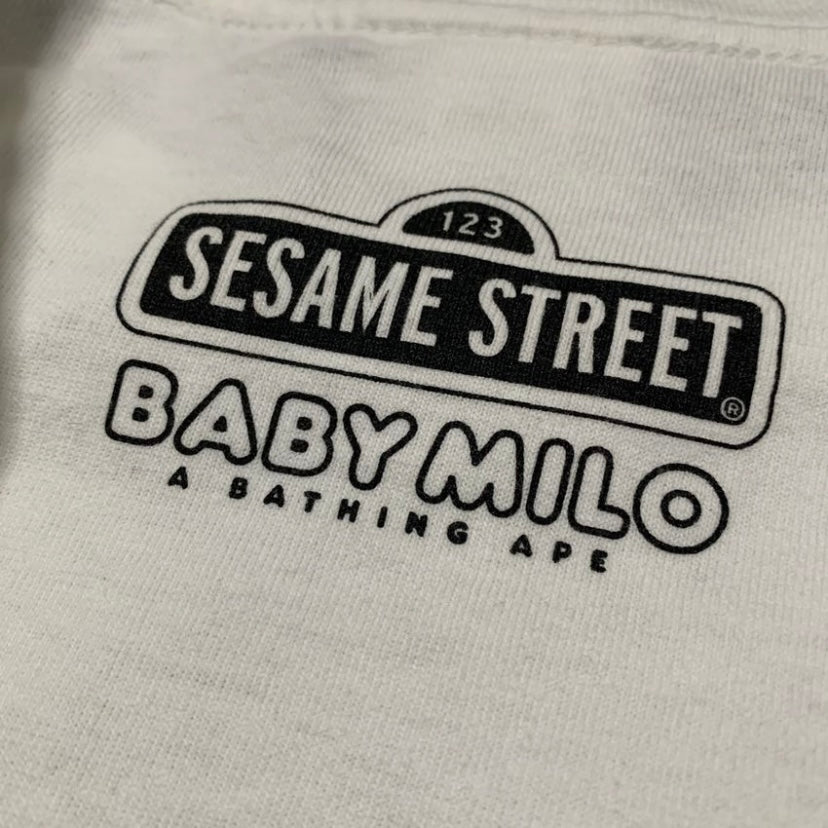 Bape Large Sesame Street Ape Head White Tee A Bathing Ape