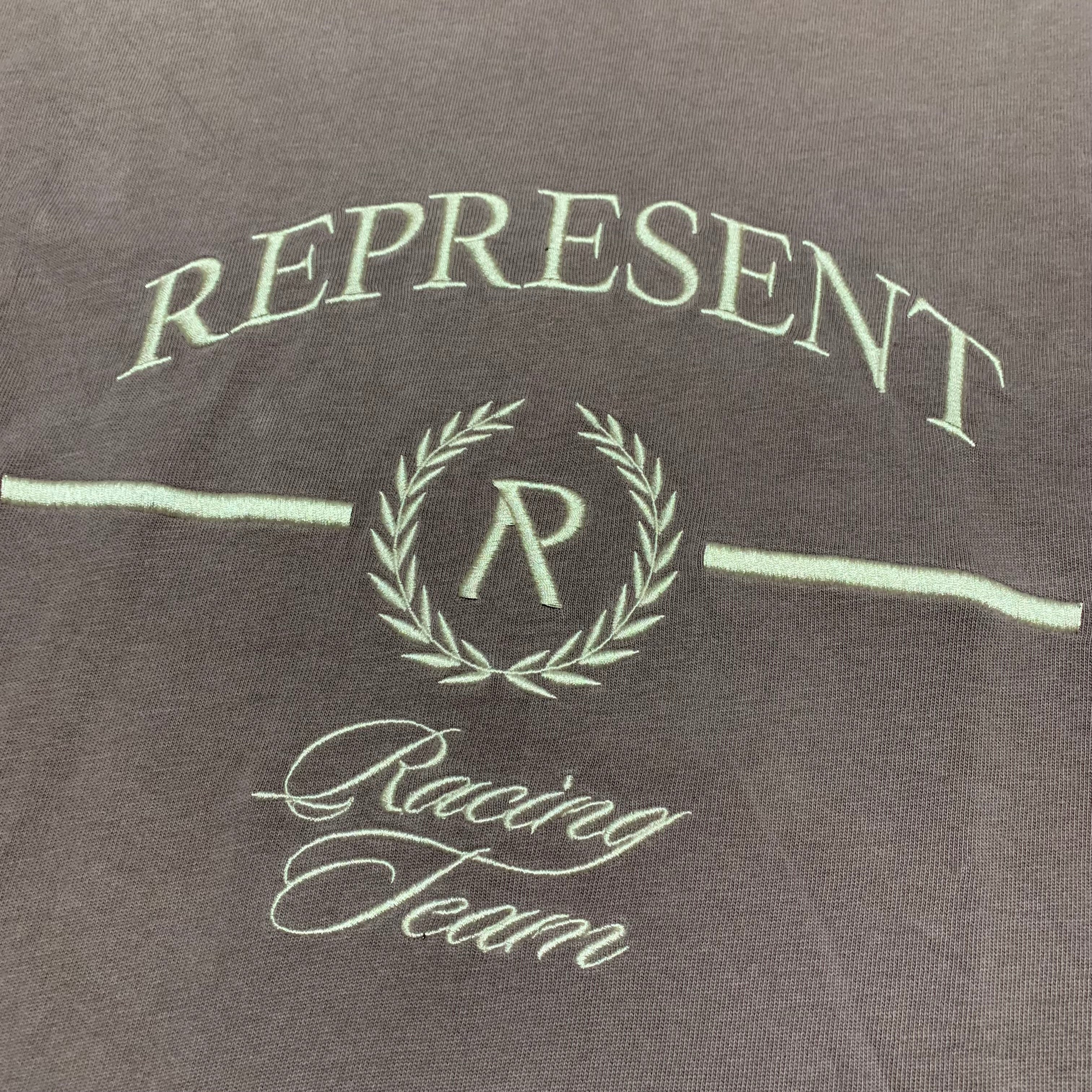 Represent Medium Racing Team Cream Crest Brown Tee