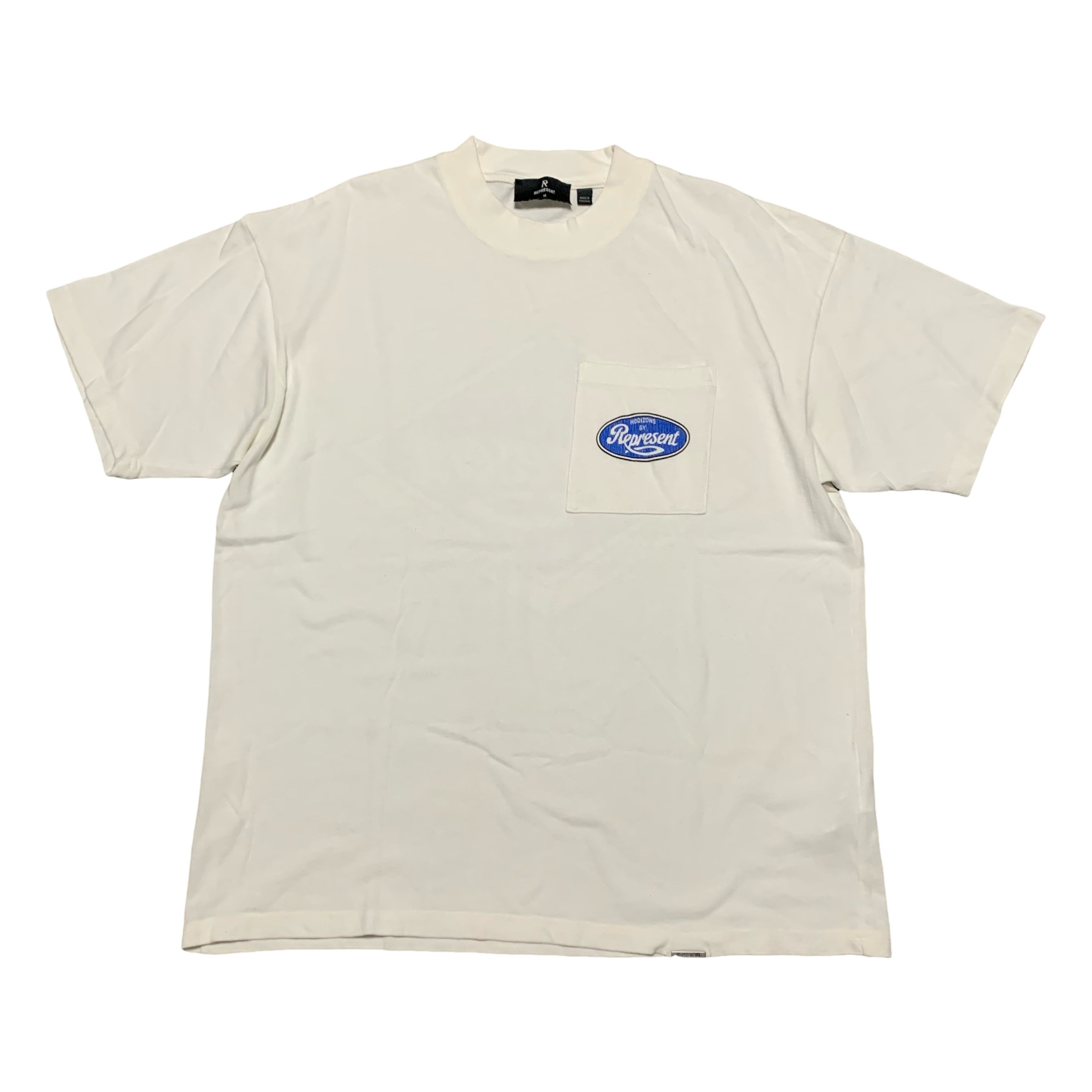 Represent Medium Classic Parts Flat White Pocket Tee