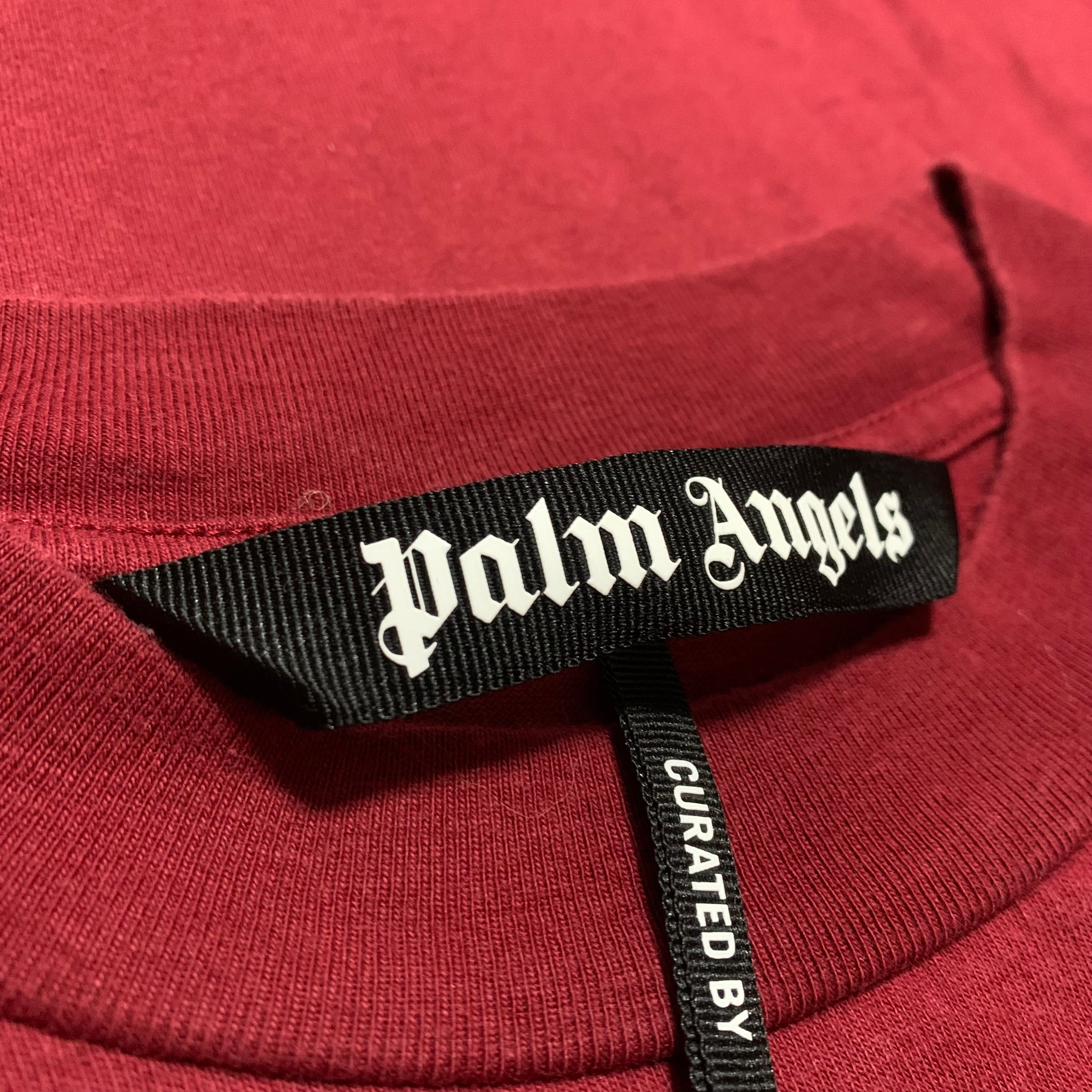 Palm Angels Medium Kill The Bear Rose Burgundy Tee End Clothing Exclusive