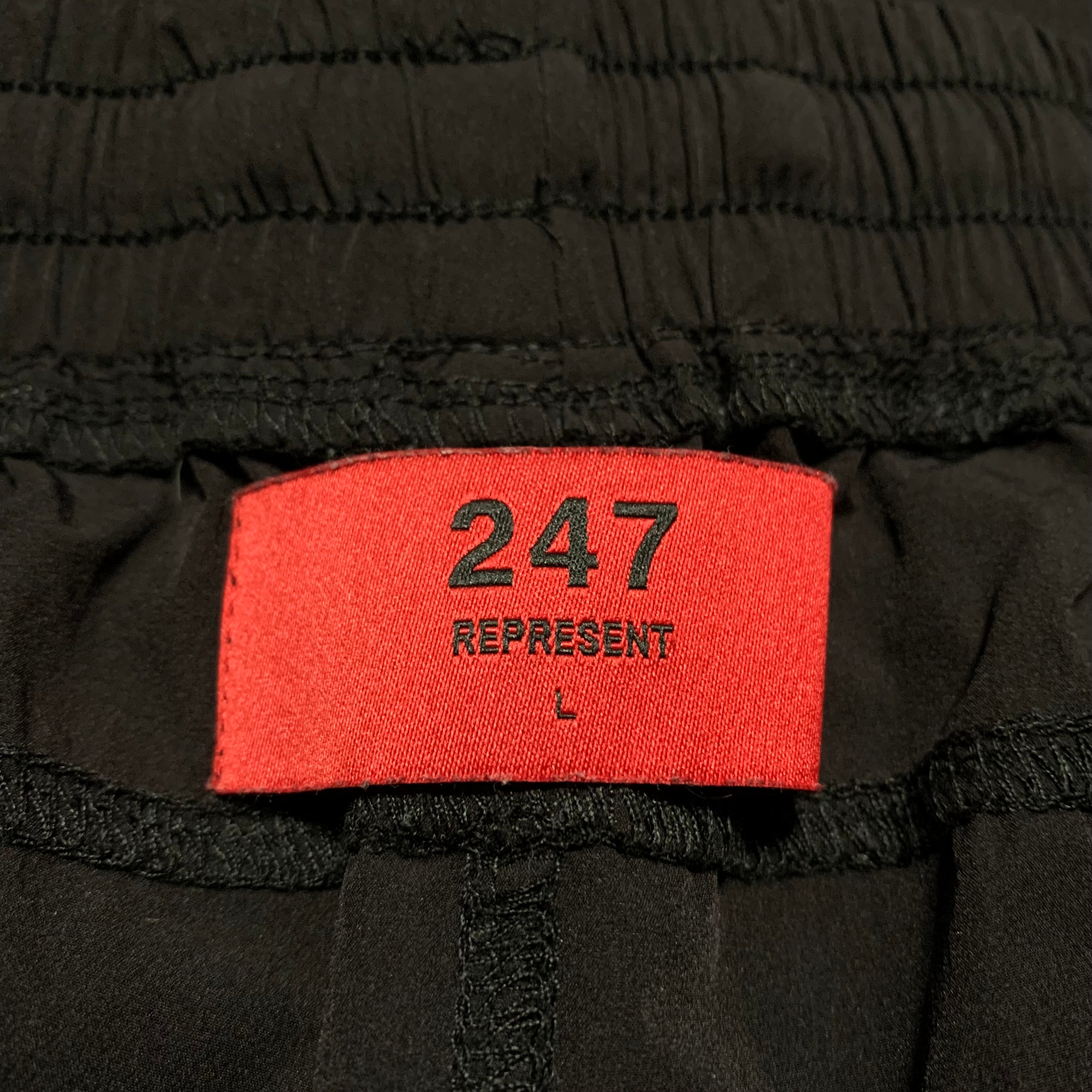 Represent Large Shorts 247 Black Gym Bottoms